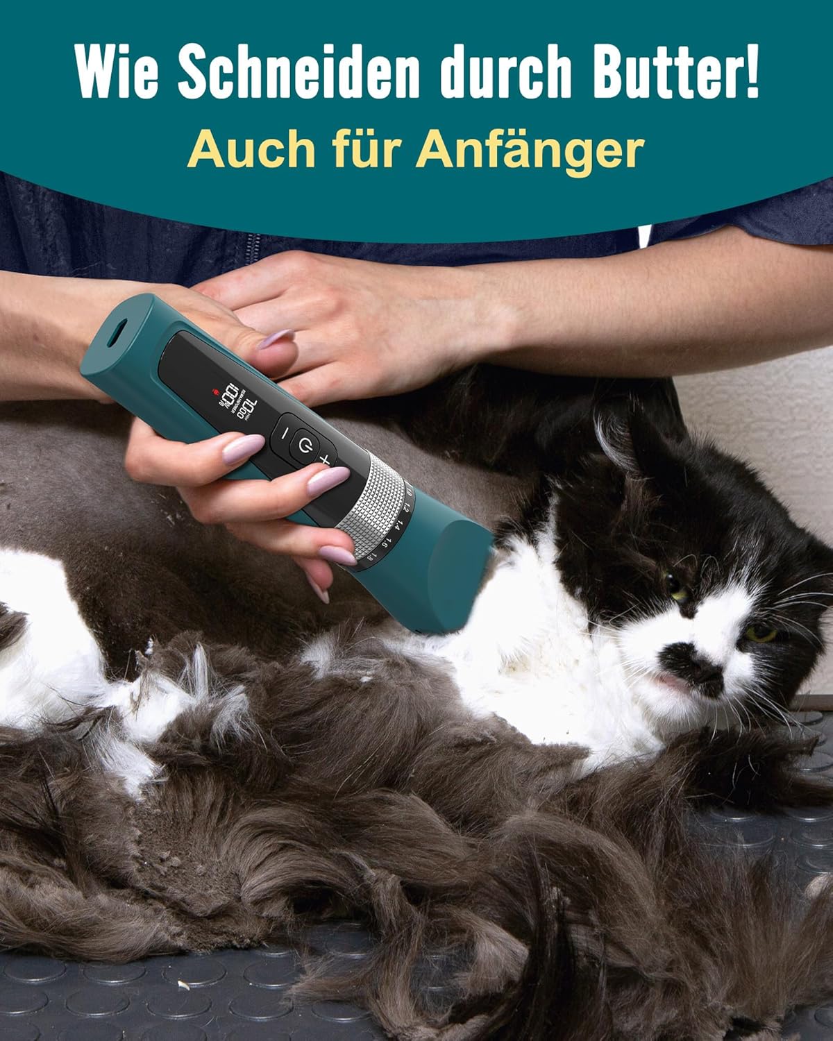 Detalle de oneisall Katzen-Schermaschine leise mit 5 Stufen