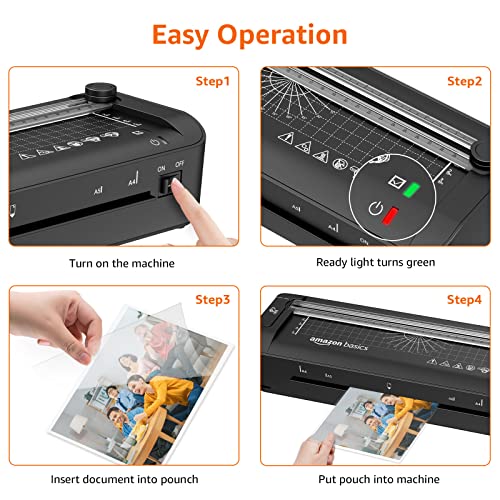 Detalle 2 de Amazon Basics Máquina de laminación térmica A4, 3 en 1