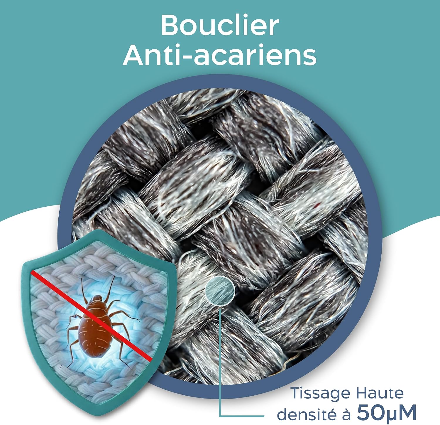 Detalle de Twinzen Housses oreiller anti-acariens 80x80