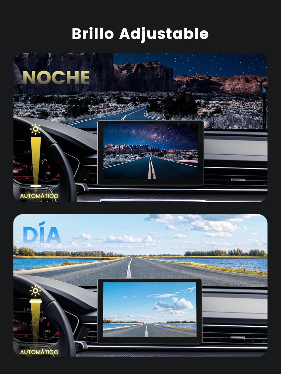 Thumbnail 6 de Carplay Auto 9'': Dash Cam 4K Frontale e 1080P Posteriore, Navigazione GPS, CarPlay/Android Auto Wireless, Mirror Link e SD 64GB Inclusa