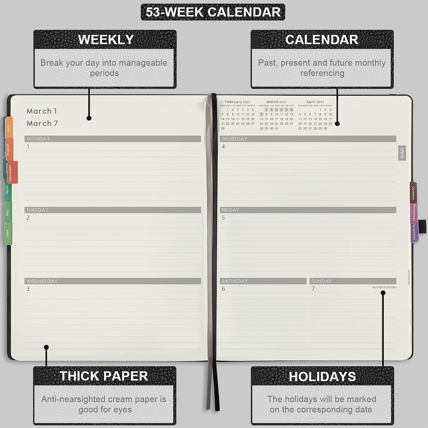 Thumbnail 2 de Artfan ANA4HJJZ22B13 2027 Planner, 8.5" x 11", Weekly and Monthly