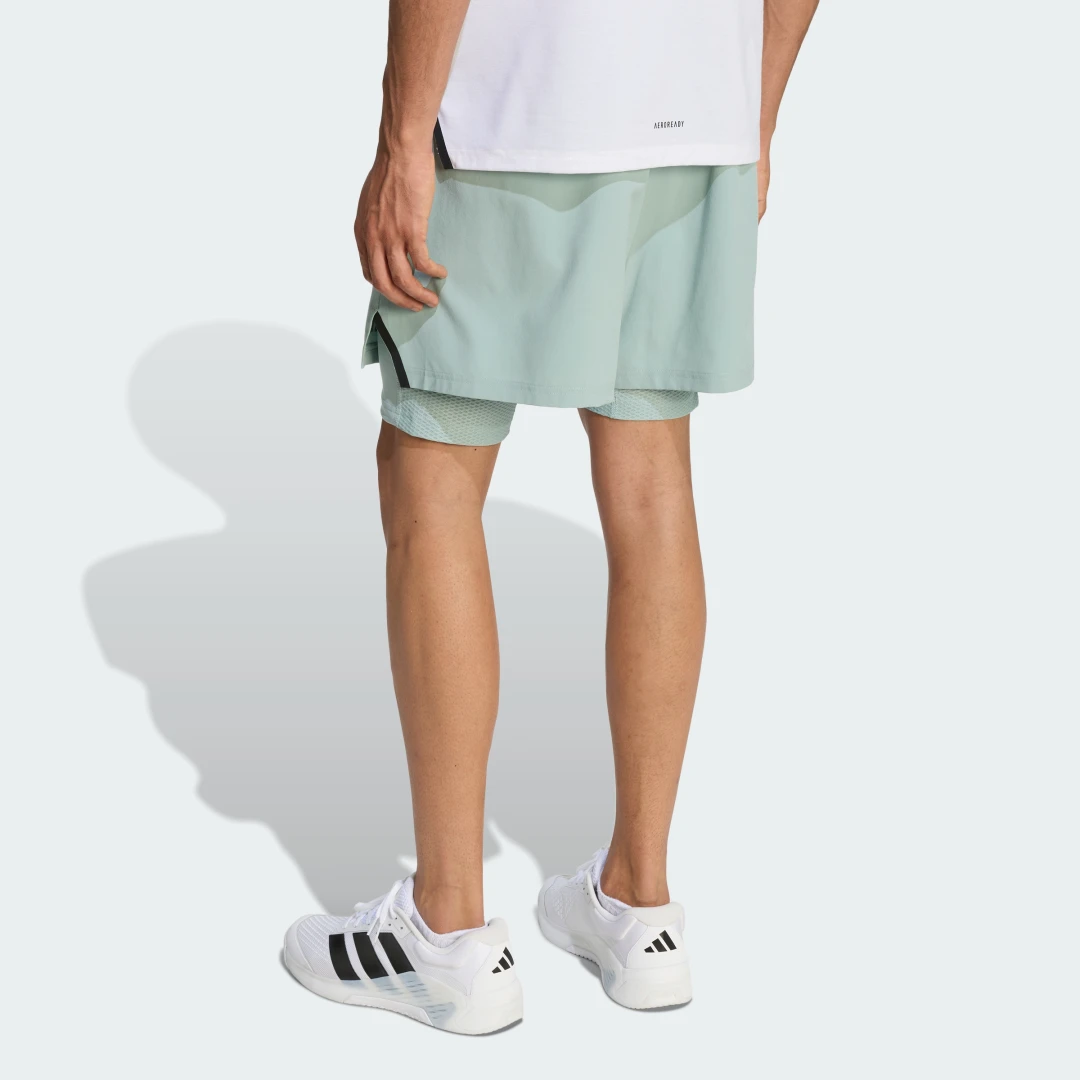 Thumbnail 1 de Pantalón corto de entrenamiento 2 en 1 D4T de Adidas — color Verde