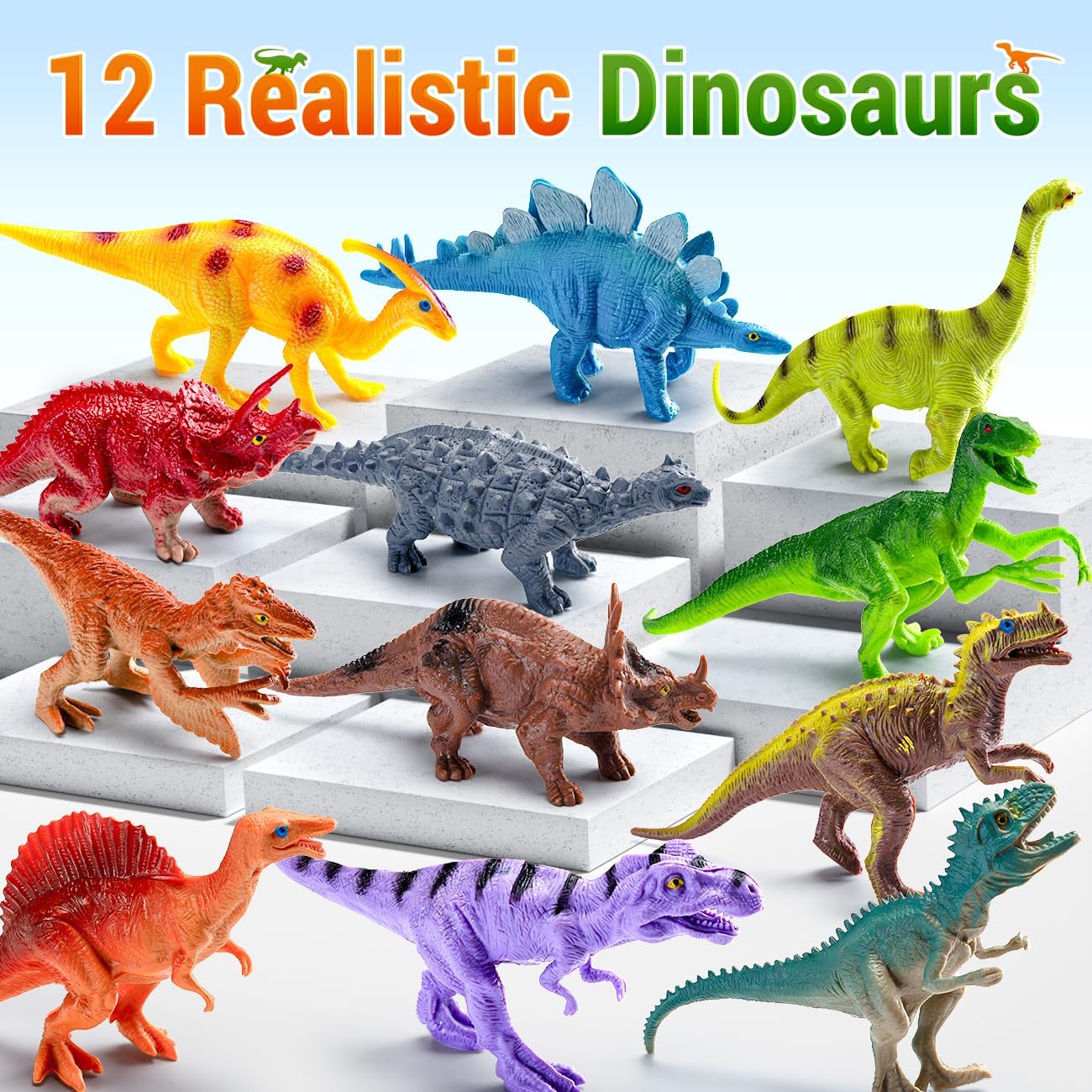 Detalle 2 de HahaGift Dinosaur Toys 12PCS metal box
