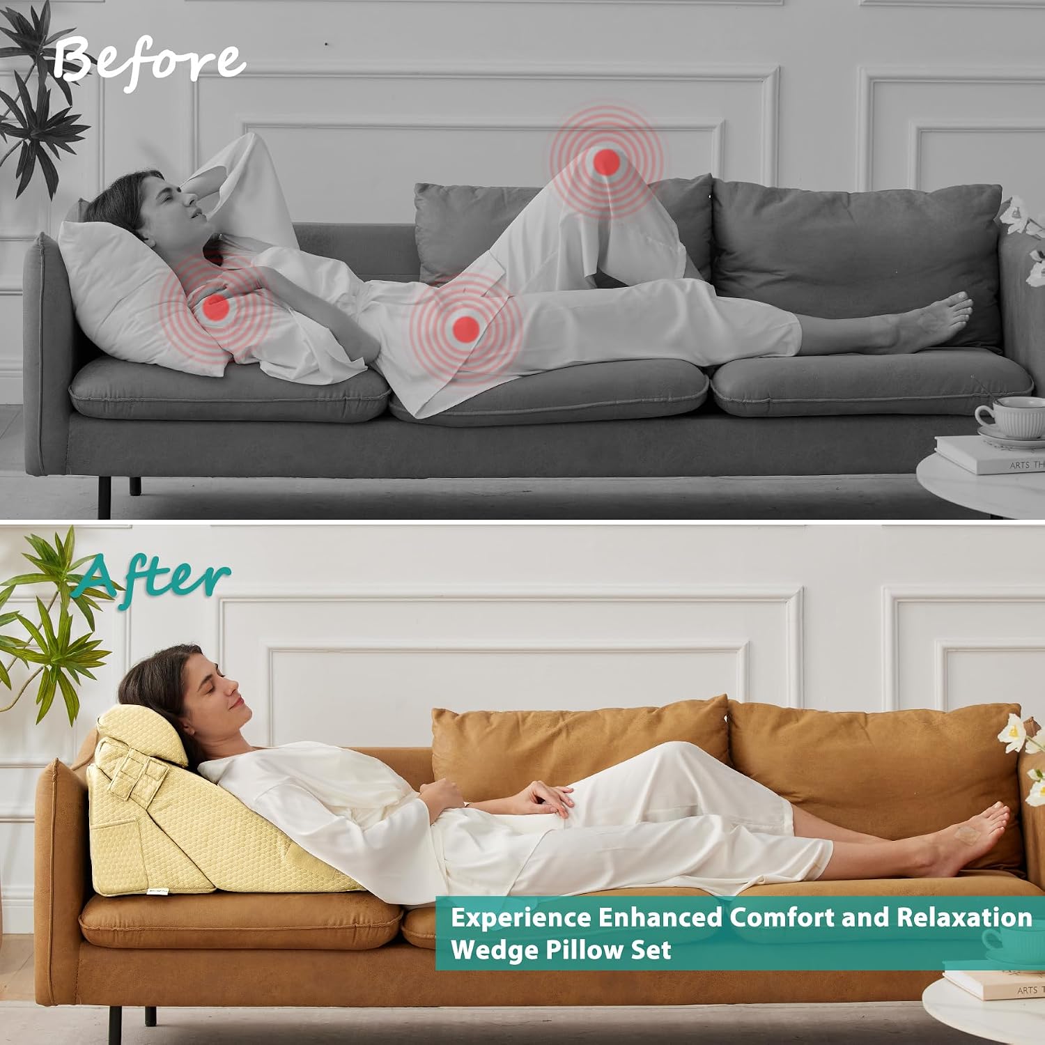 Thumbnail 5 de Bedluxe Wedge Pillow Set, 9- and 12-Inch