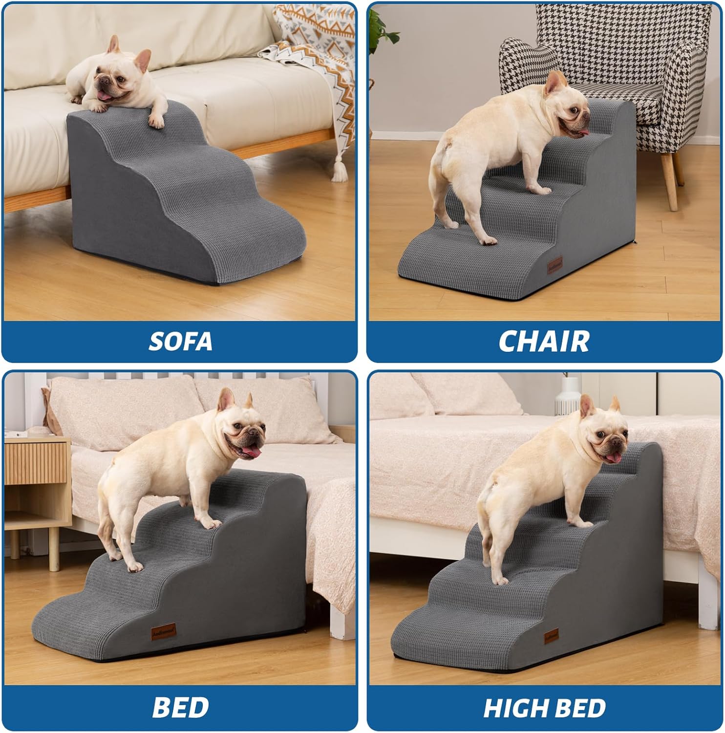 Detalle 2 de Aodisman 3-Step Dog Ramp 15.7" H