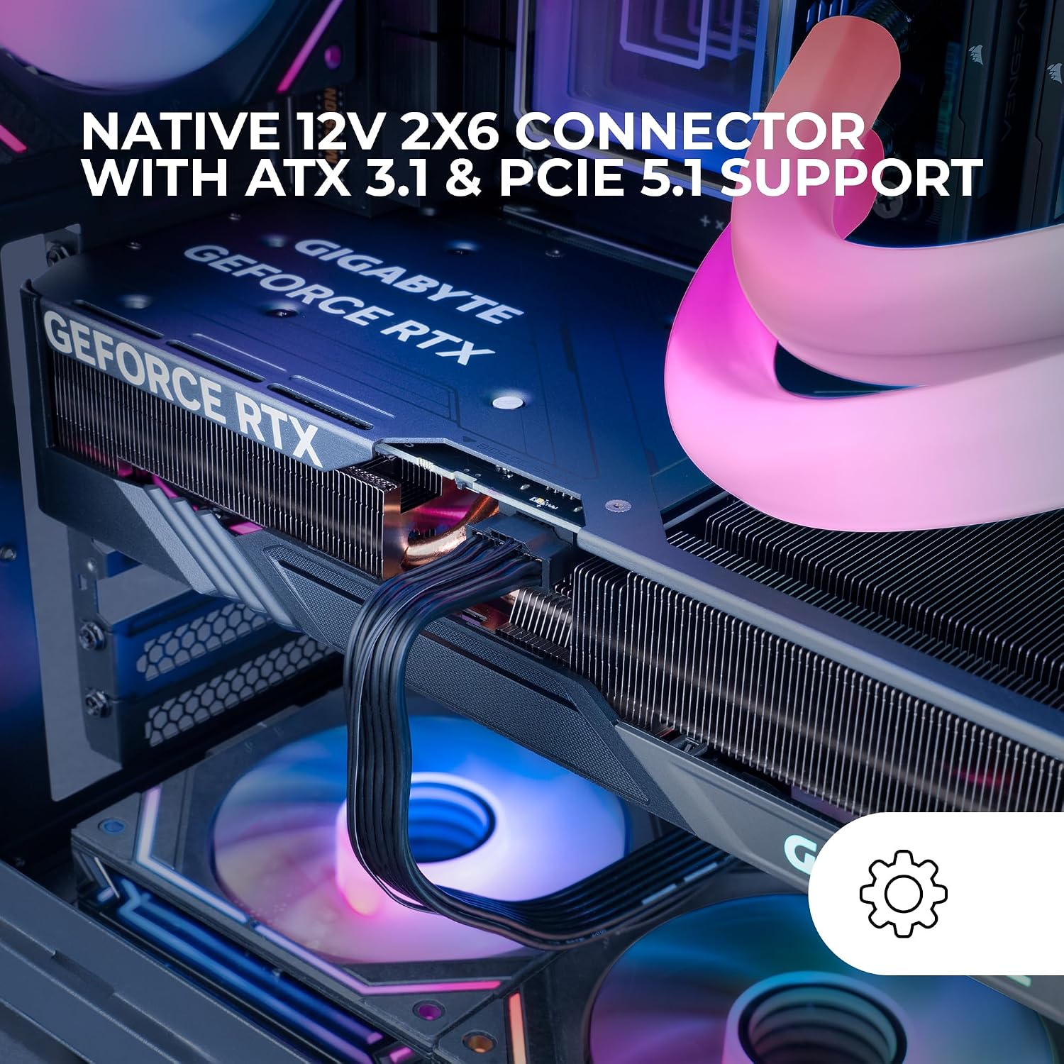 Detalle 2 de Mars Gaming MPB850PSI, alimentatore Full Modulare ATX 850W 80 Plus Gold con ATX 3.1 e PCIe 5.1