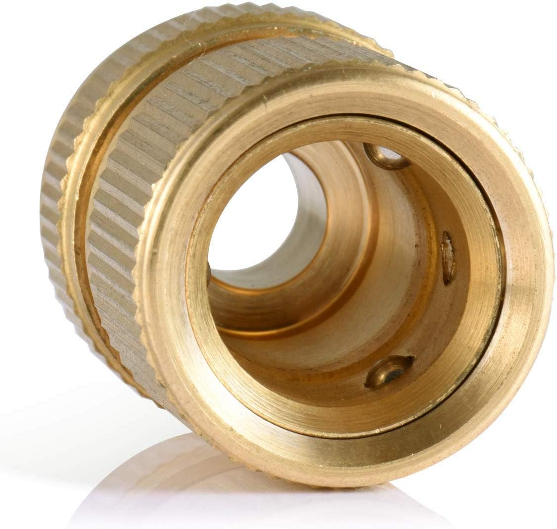 Detalle de Hydrogarden Brass Hose Connector Set – 4 Pack, 1/2 inch Quick Connect Fittings
