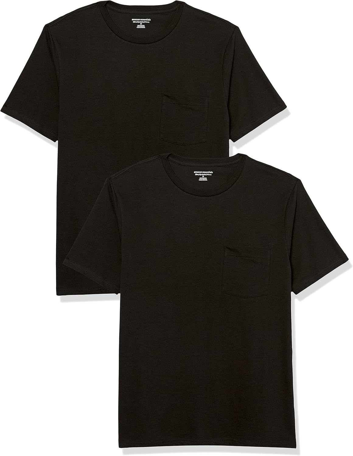 Thumbnail 6 de Amazon Essentials Herren T-Shirt Kurzarm mit Tasche, Rundhalsausschnitt, normale Passform – 2er-Pack