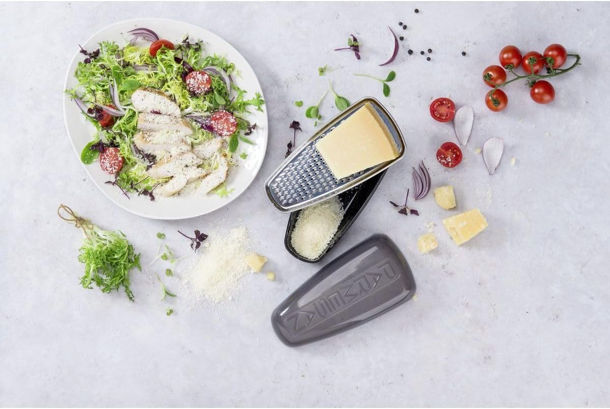Thumbnail 2 de FACKELMANN Food&More 45463 Edelstahl-Parmesanreibe mit Frischebox – 2-in-1, Grau