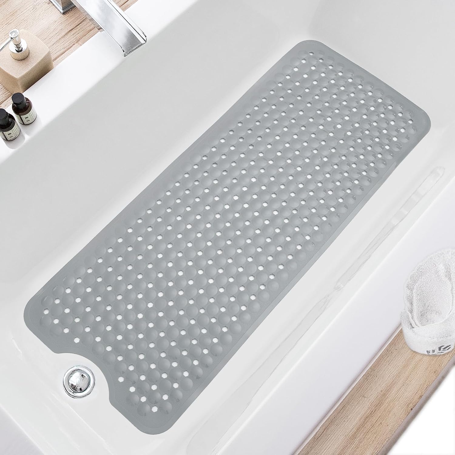 Detalle de TEESHLY Bath Tub and Shower Mat 40 x 16 in