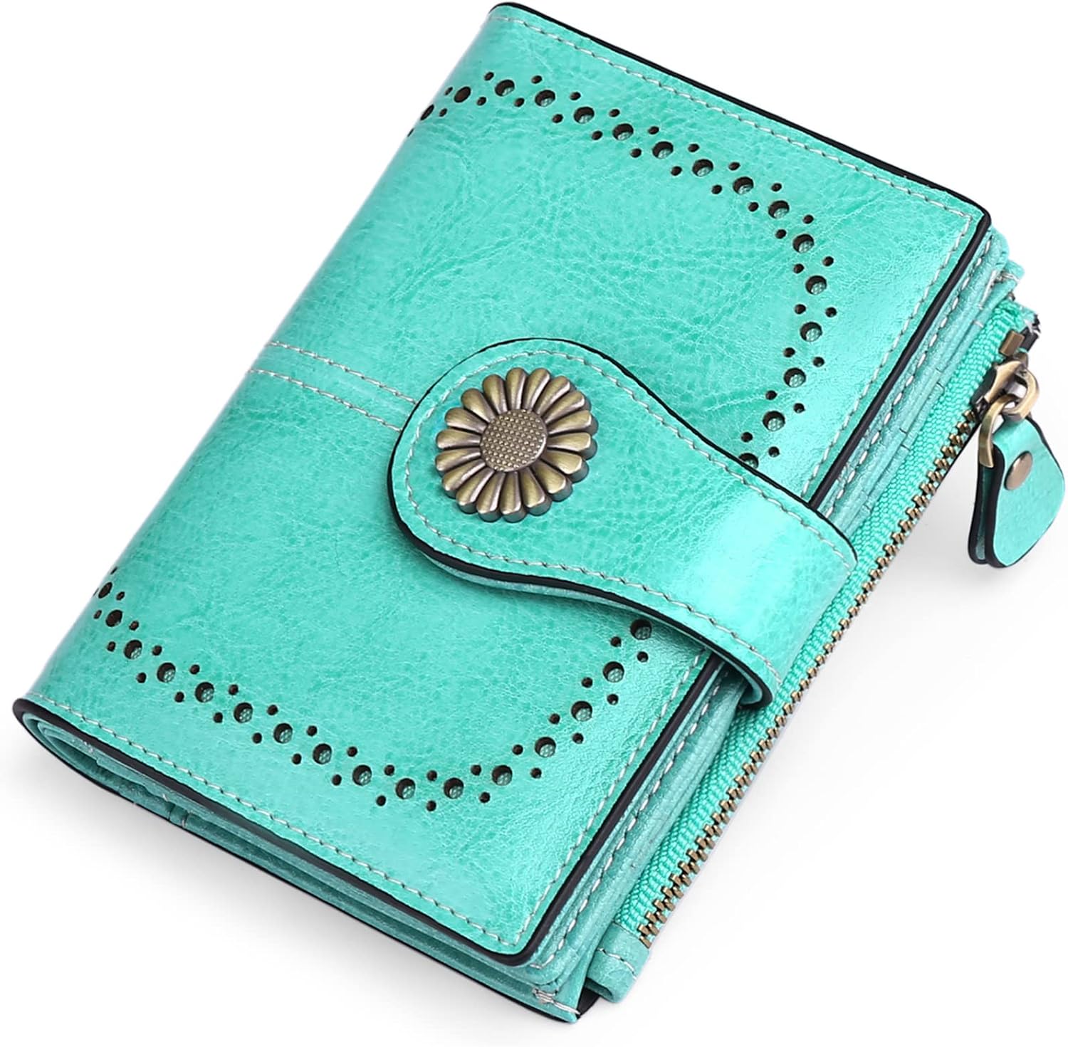 Detalle de SENDEFN Bifold Leather Wallet with RFID Blocking and 16 Card Slots