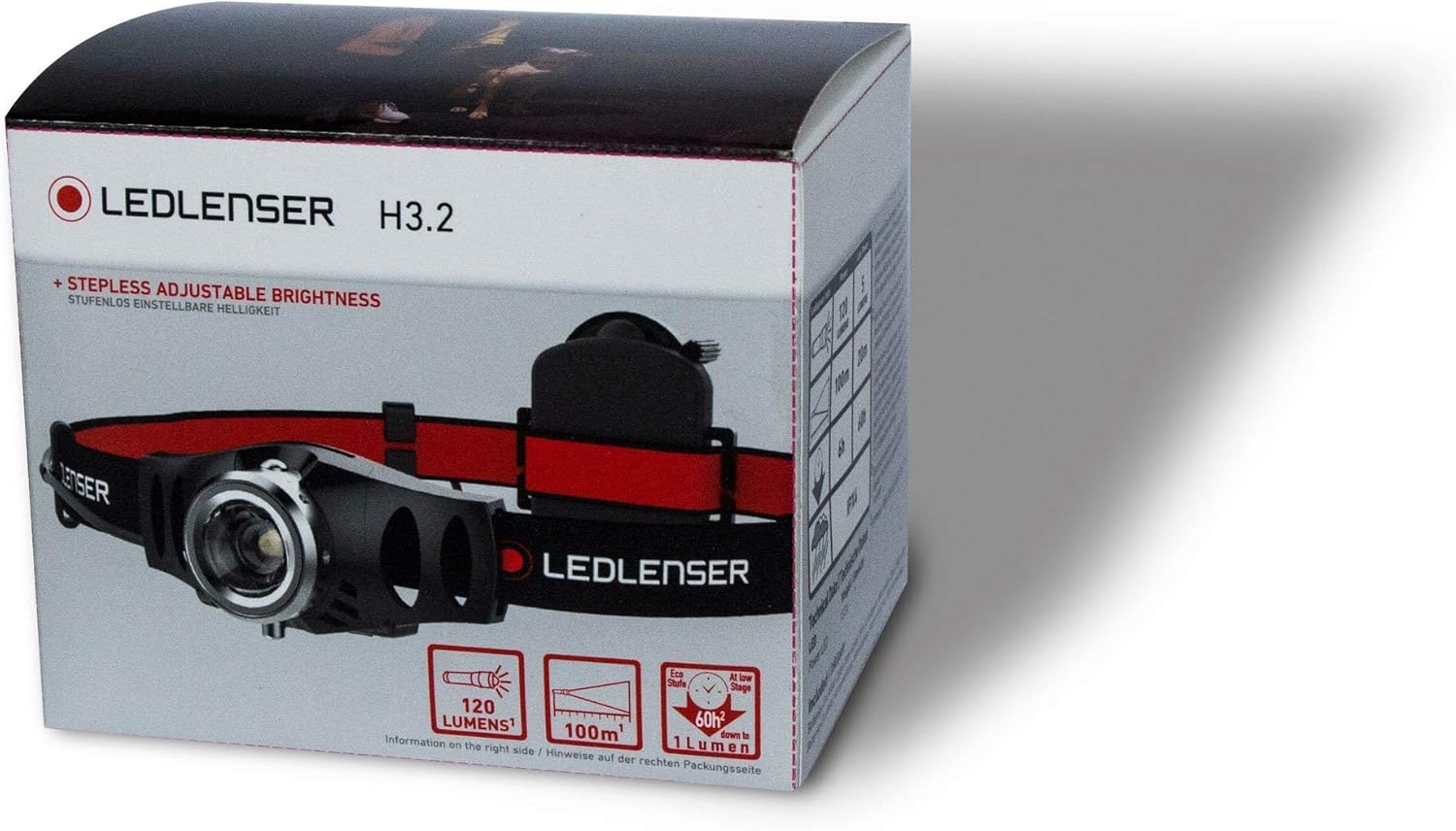 Thumbnail 2 de Ledlenser H3.2: torcia frontale LED orientabile, 120 Lumen, messa a fuoco regolabile, 3 batterie AAA