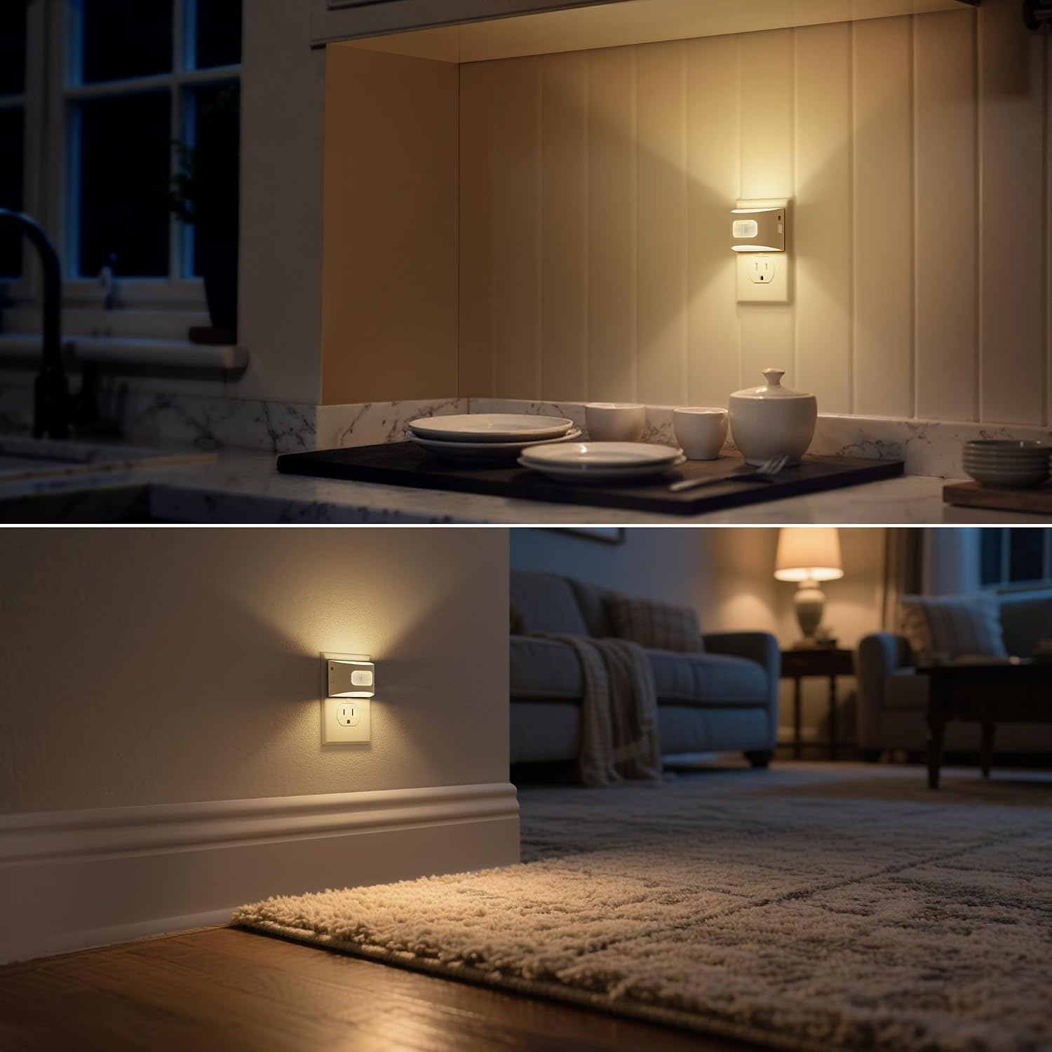 Detalle 2 de DORESshop CAD-GY17702WHUS-2 Motion Sensor Night Light, 3000K Warm White
