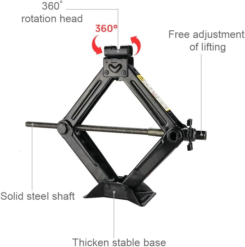 Thumbnail 3 de VonLux Car Jack Kit (2-Ton Scissor Jack) with Speed Handle, Ratchet Wrench & Wheel Wrench – Portable Tyre Lifting Tool