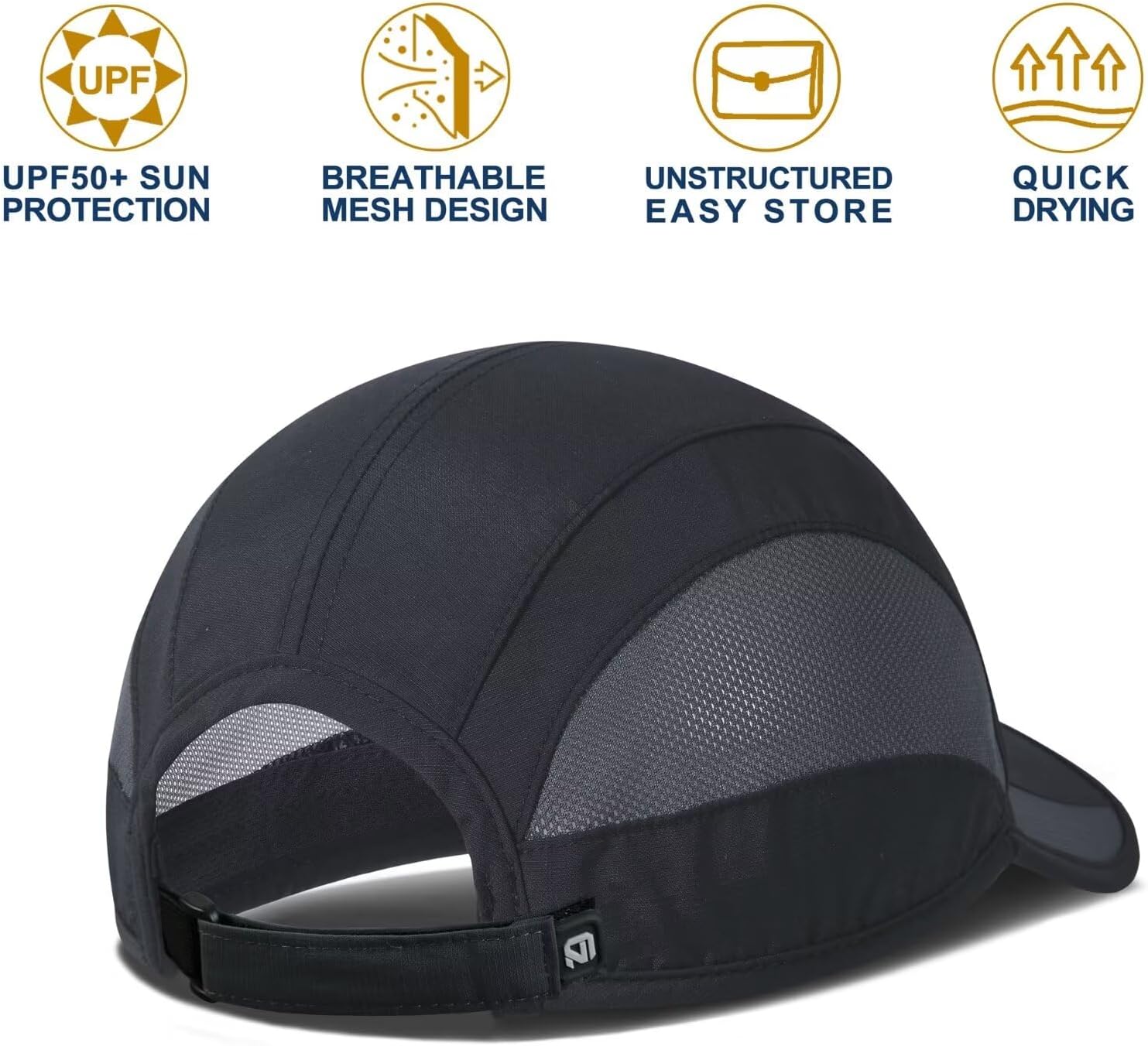 Detalle 2 de GADIEMKENSD Quick Dry Sports Hat UPF50+ Soft Outdoor Run Cap (56–60cm)