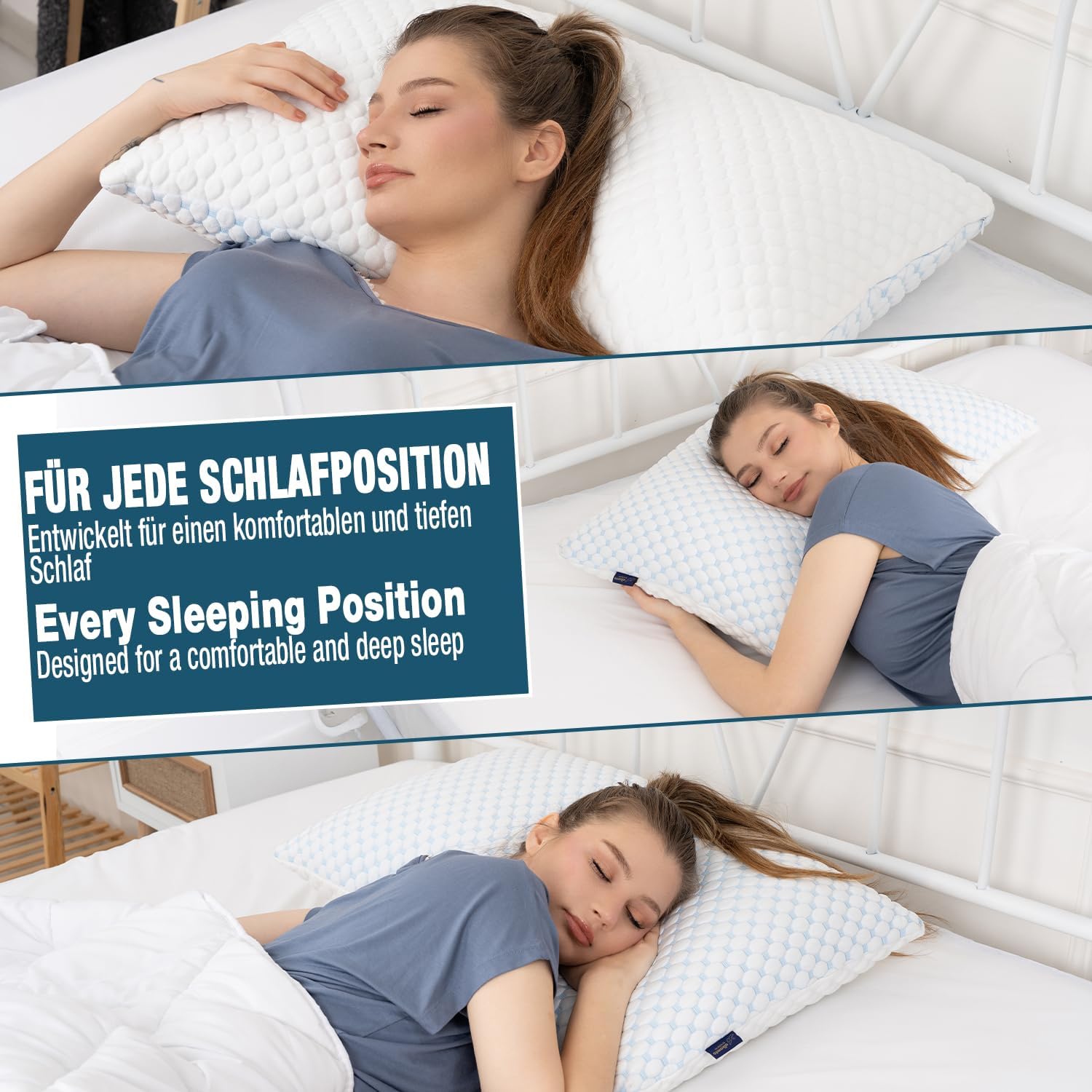Detalle de Alkamto Adjustable Gel Pillow 73 x 48 cm