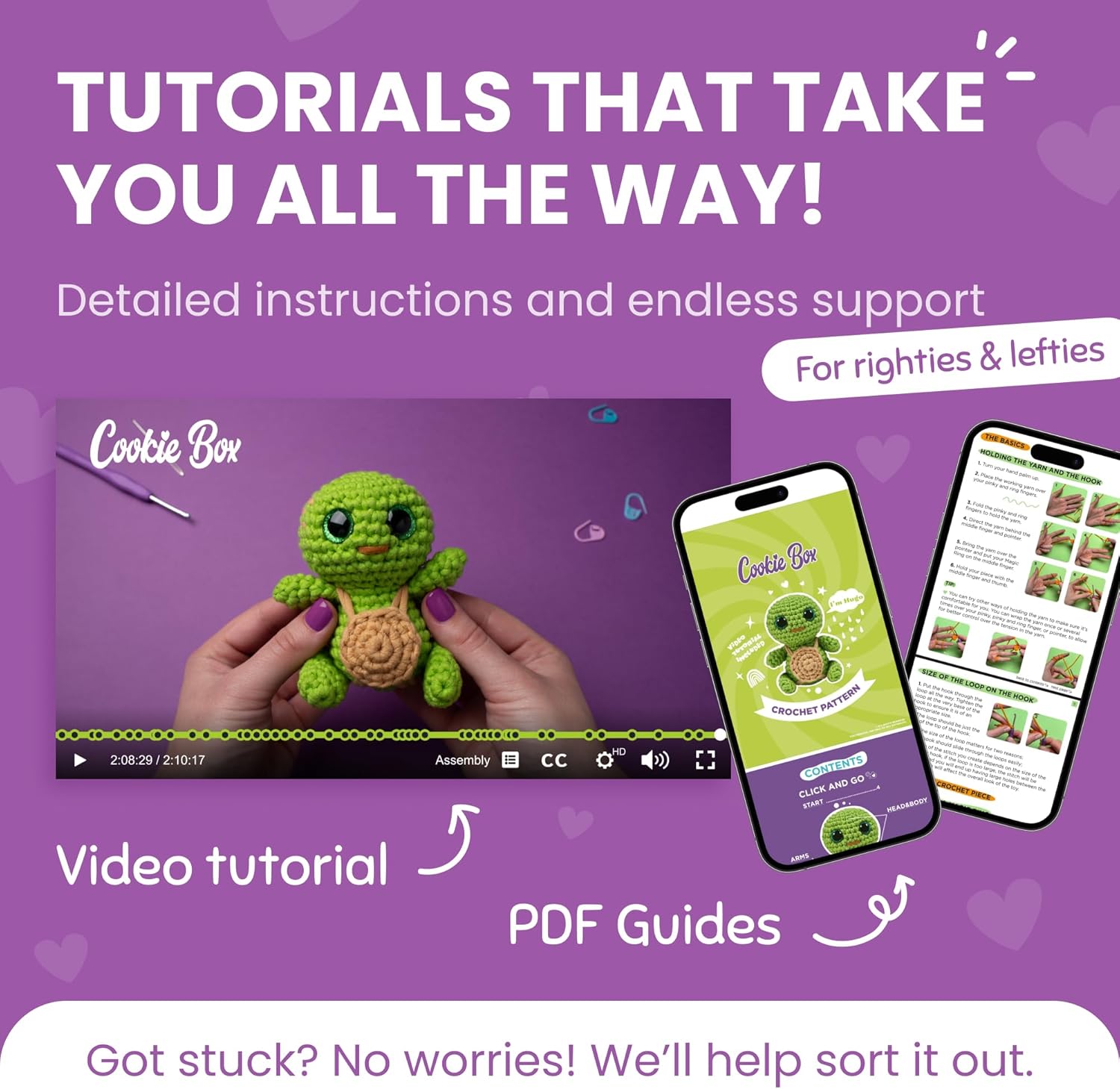 Thumbnail 2 de Cookie Box Crochet Kit Turtle Hugo 1 kit 🧶