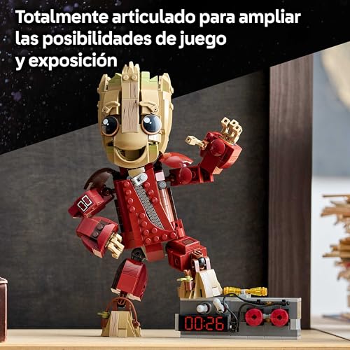 Detalle 2 de LEGO | Marvel Groot con Traje de Saqueador (76341) – Figura articulada para coleccionistas y decoración