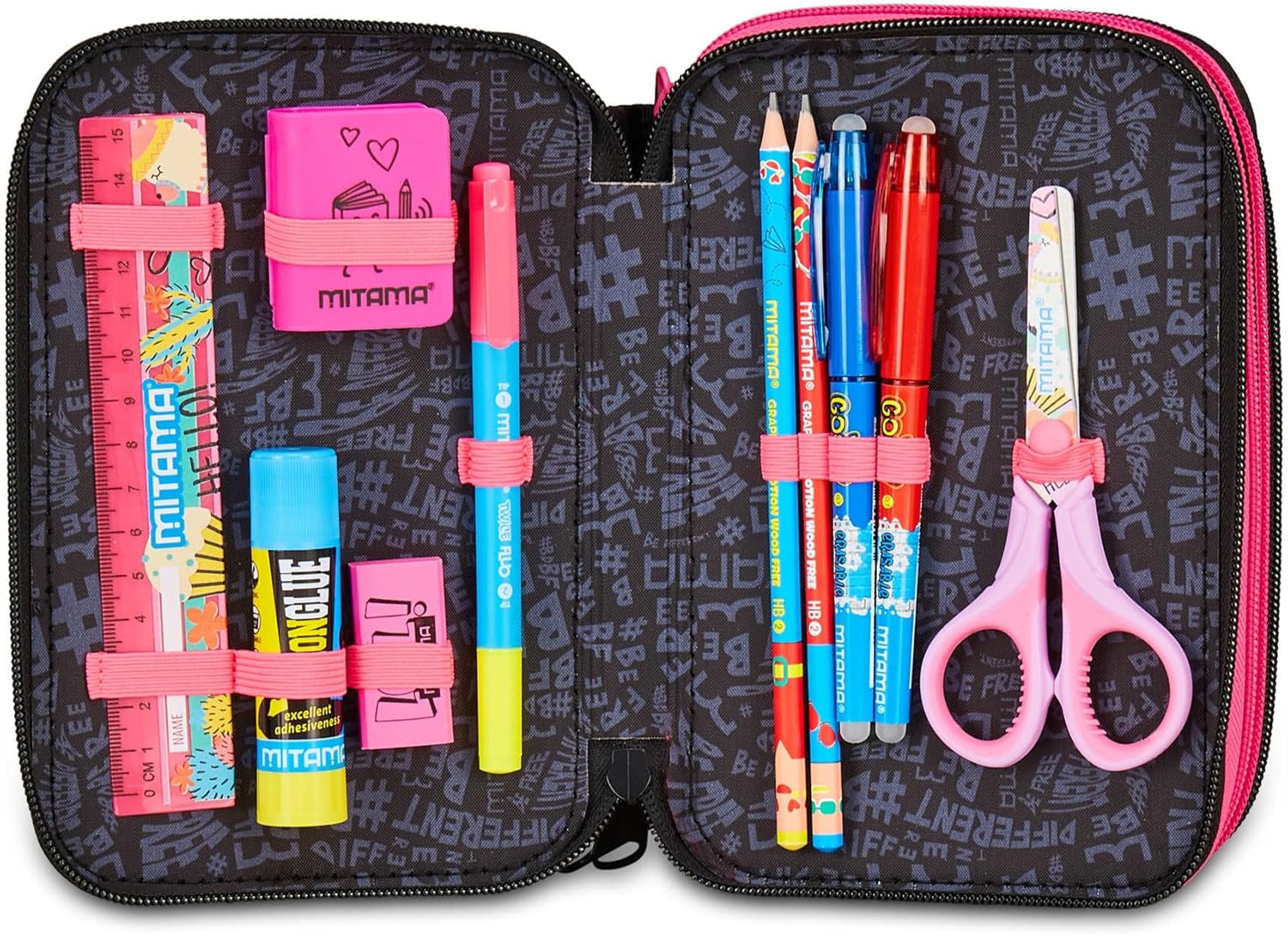 Thumbnail 2 de Mitama Trousse Scolaire 3 Compartiments – Super Tri Musique Pop, 50 pièces incluses