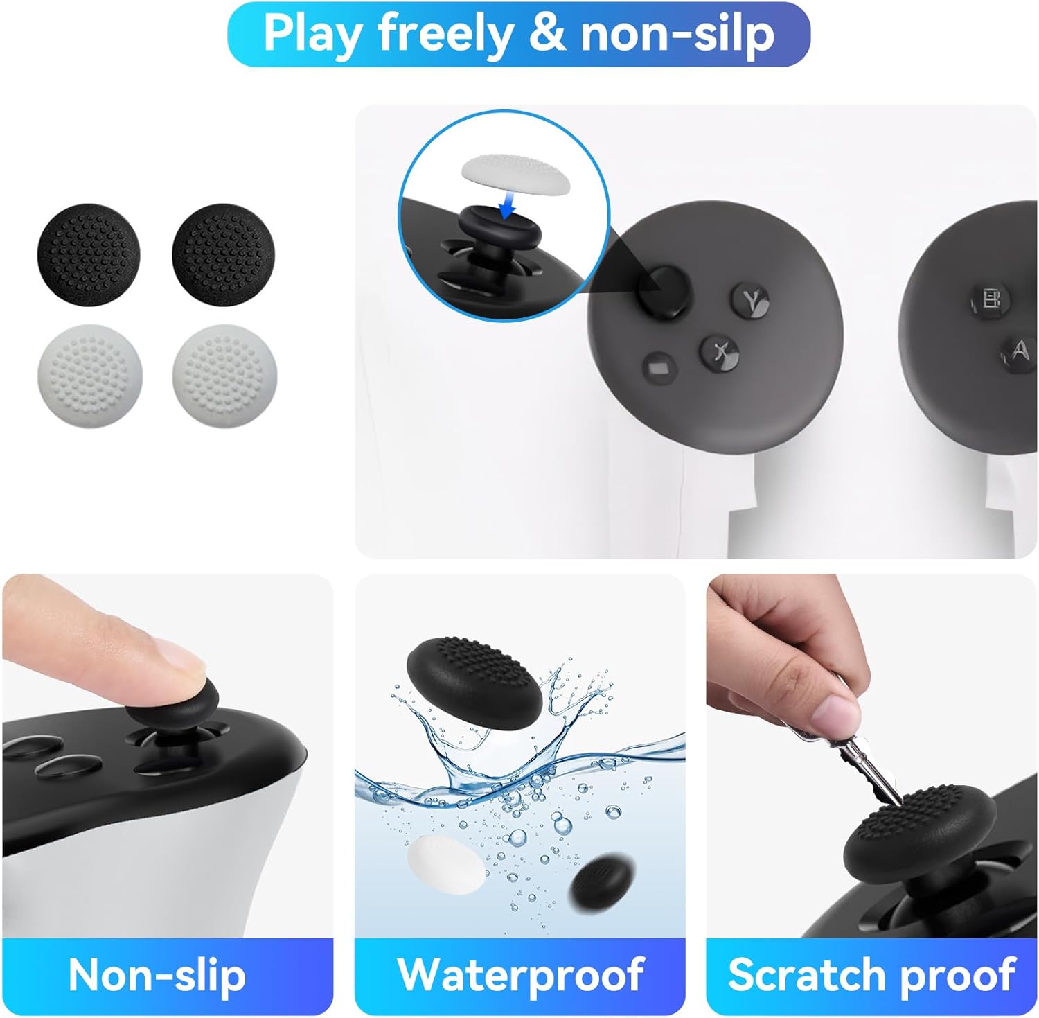 Thumbnail 3 de Olycism Schutzhülle für Meta Quest 3 mit 3 Kamera-Glassschutz, Headset-Abdeckung und Joystick-Kappen