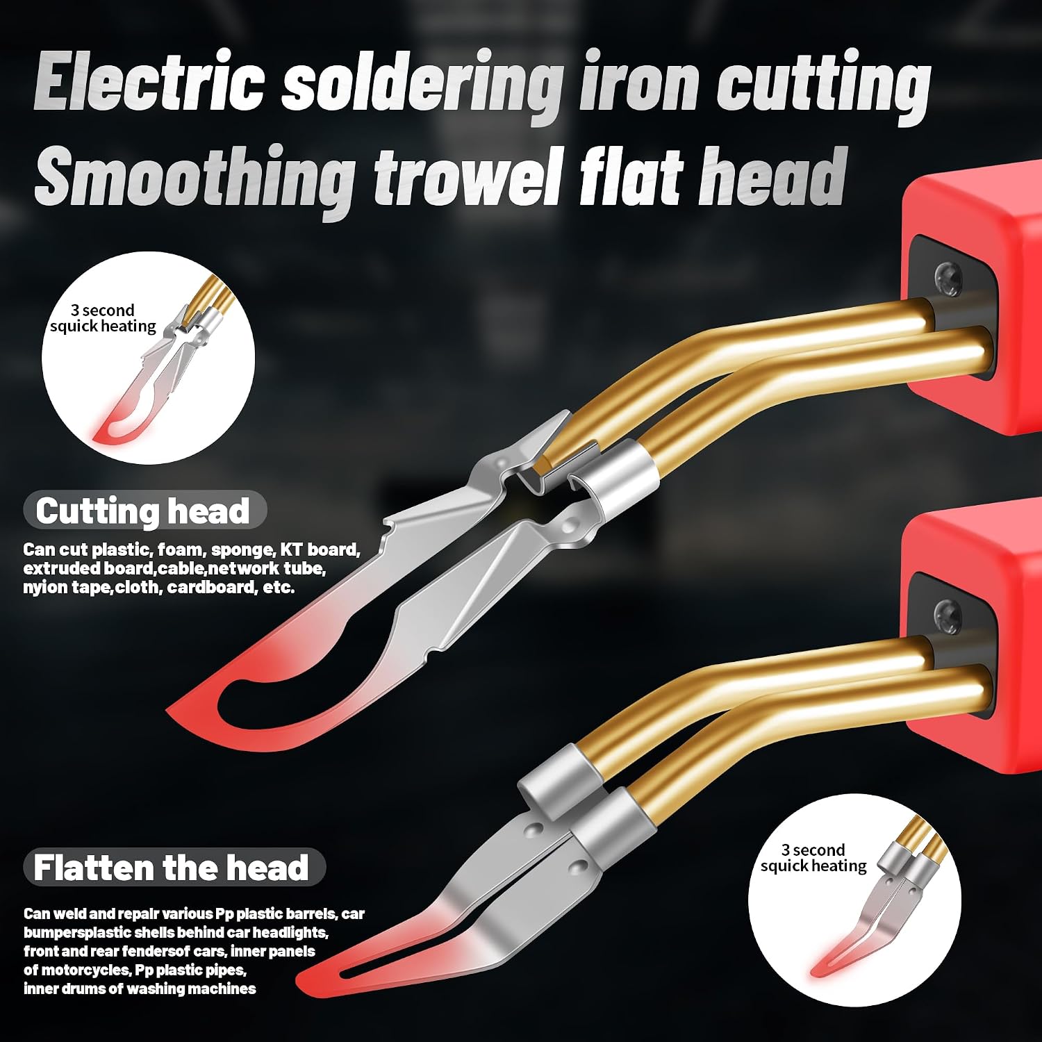Detalle 2 de Upgraded 220W Plastic Welder: 2-in-1 Plastic Welding Kit with 1002-Piece Accessory Set