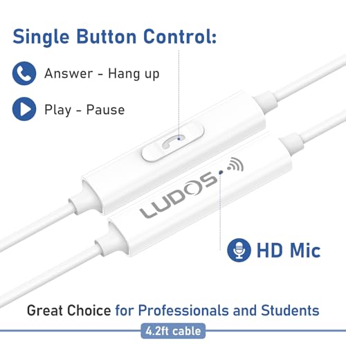 Detalle de Ludos FEROX Auriculares USB C con micrófono para iPhone y Samsung (garantía 5 años)