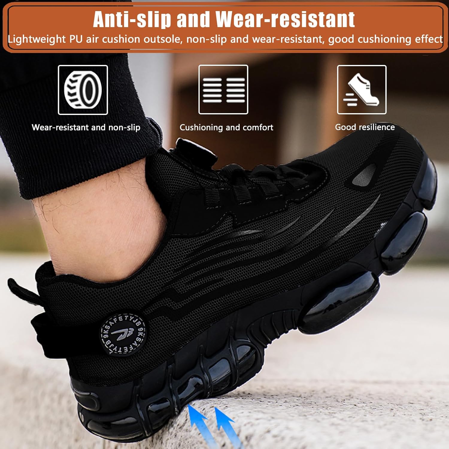 Thumbnail 1 de OBIDER Safety Trainers & Safety Shoes with air-cushion PU sole and steel toe