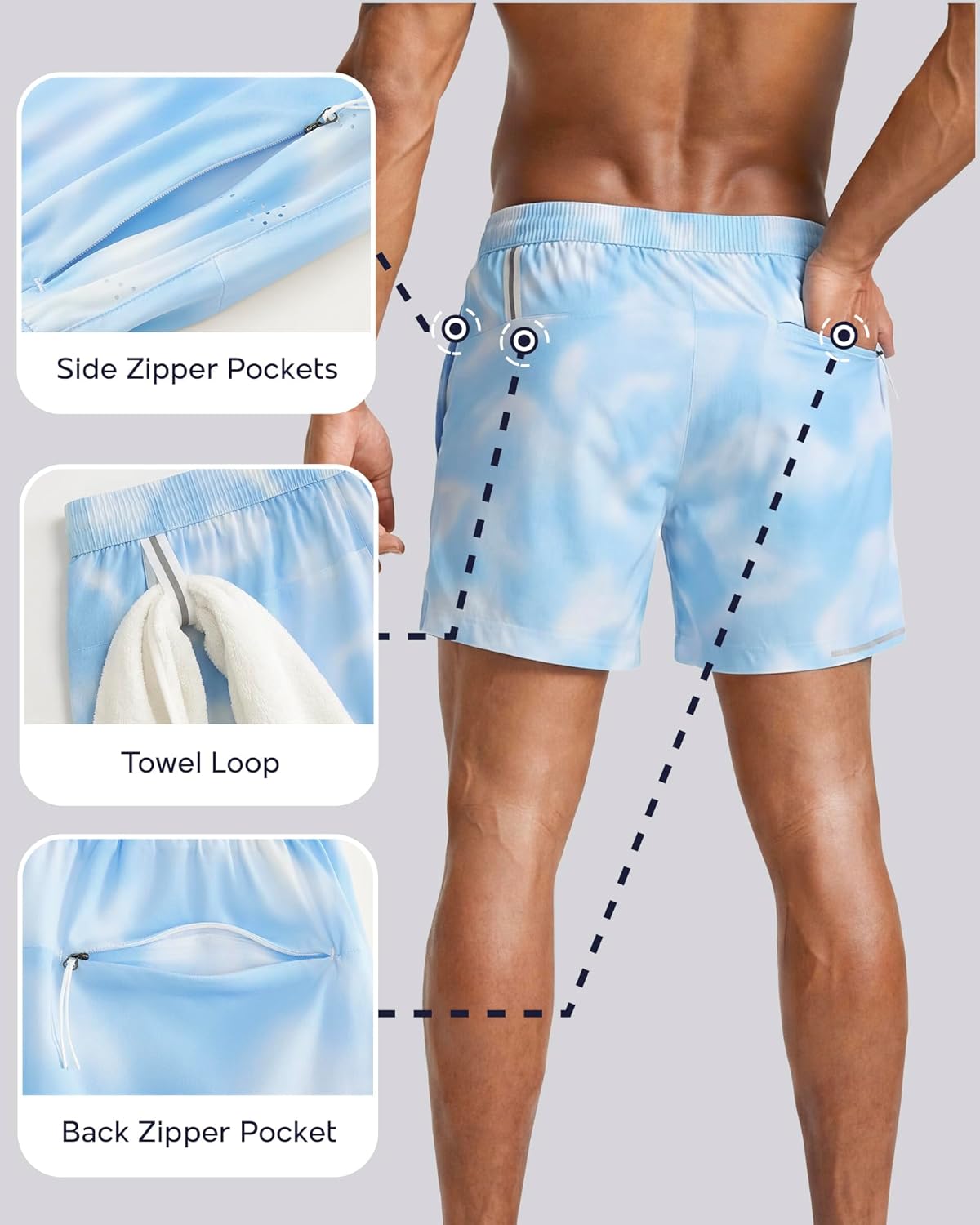 Thumbnail 5 de maamgic Men's Athletic Running Shorts with Liner (5" / 7")