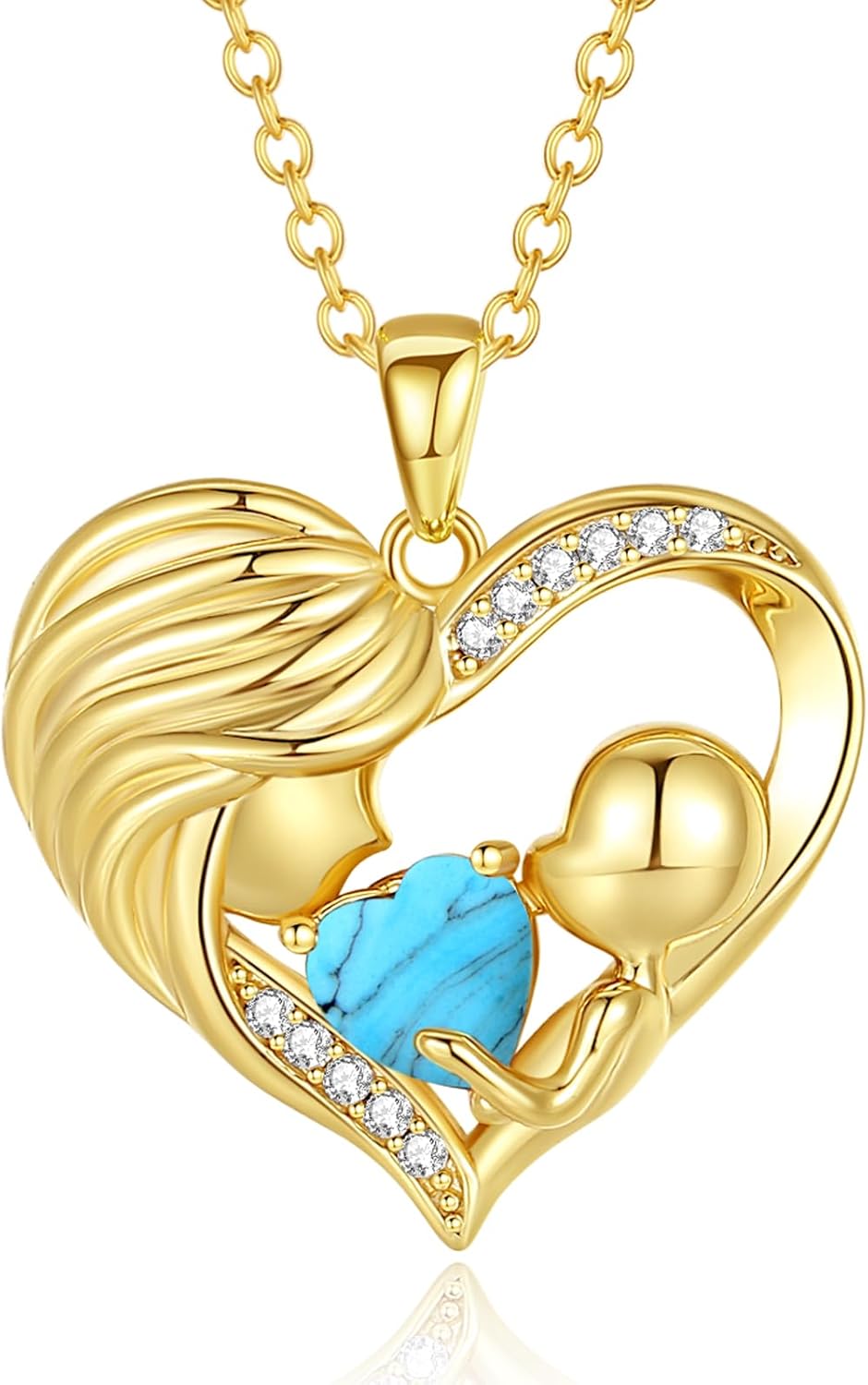 Thumbnail 6 de FANCIME Mama Kette Damen – 925er Sterling Silber Herz-Anhänger mit Geburtsstein Juni