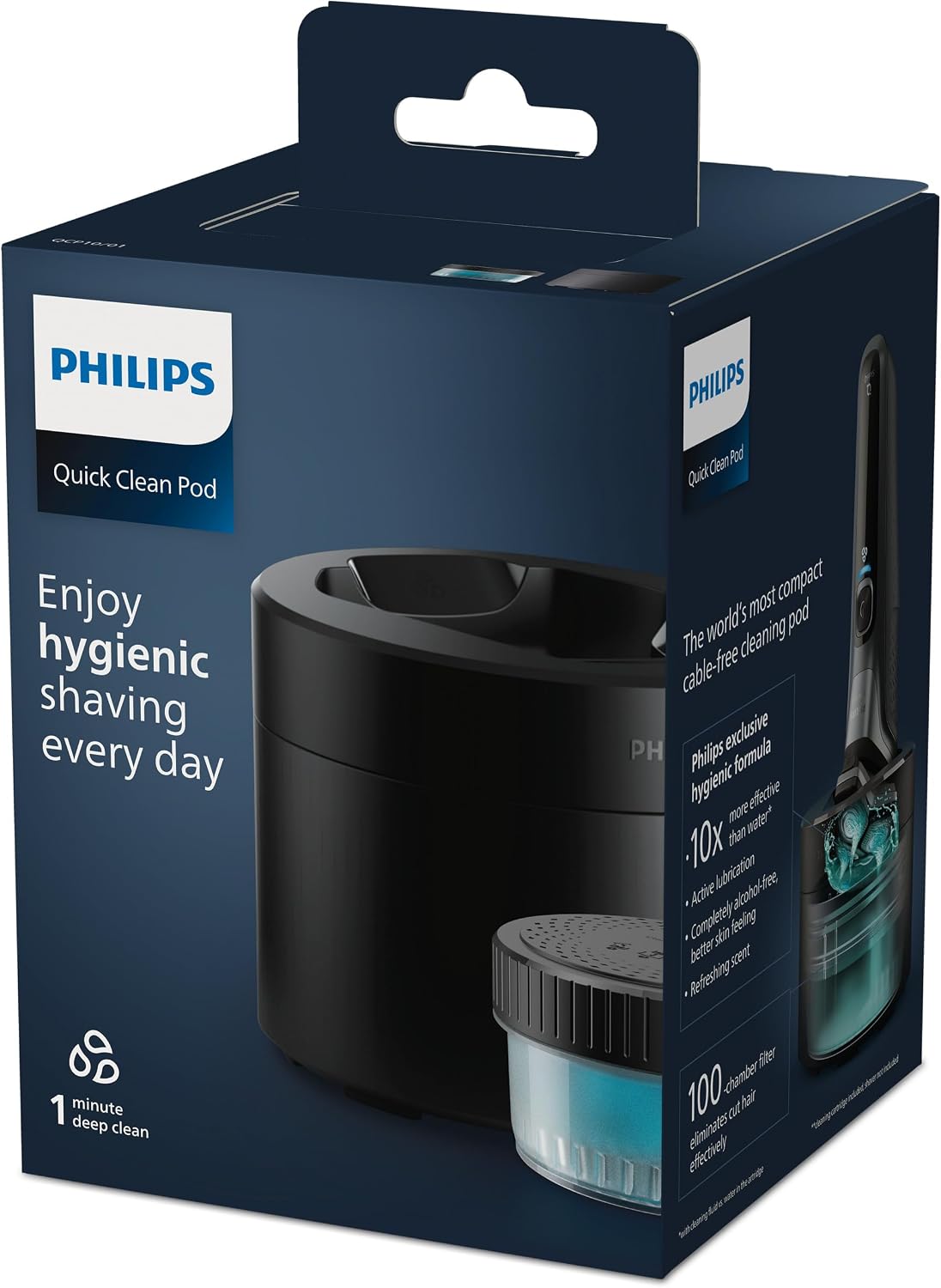 Detalle 2 de Philips Quick Clean Pod QCP10/01 cleaning cartridge for Men’s Electric Shavers (Series 5000/7000/8000/9000)