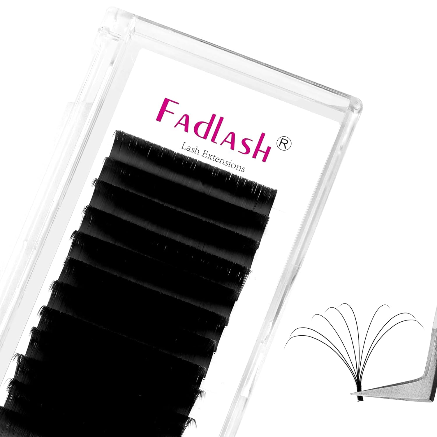 Detalle de FADLASH Selbstfächernde Wimpern Volume 0,07 D Curl 13 mm (Easy Fan) für Volumentechnik