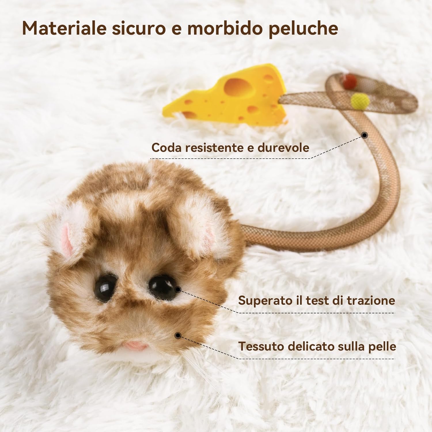 Thumbnail 5 de Migipaws giocattolo interattivo per gatti con topolino elettrico ricaricabile e coda che si muove