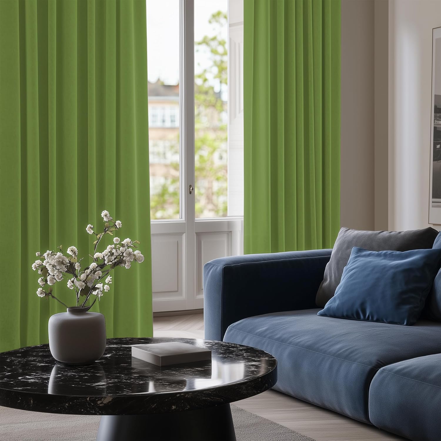 Thumbnail 5 de Deconovo Tende oscuranti termiche in poliestere (2 pezzi) 140x270 cm verde