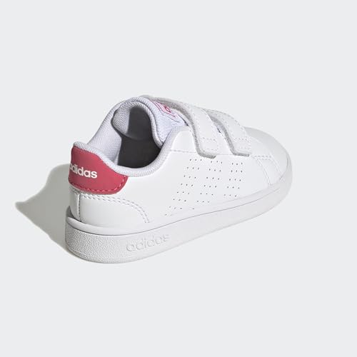 Thumbnail 5 de adidas Mixte bébé Advantage Lifestyle Court Two Hook-And-Loop Shoes – Cloud White / Real Pink / Core Black (26 EU)
