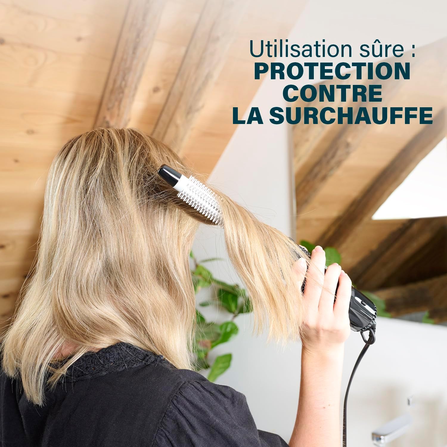 Detalle 2 de Princess 529202 Brosse coiffante Cool Curl CC 300 Noire