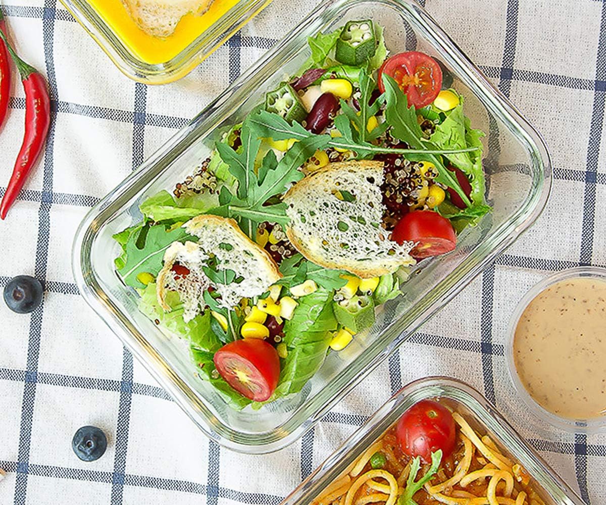 Thumbnail 5 de [8-Pack, 30 oz] Glass Meal Prep Containers with Airtight Lids (Microwave, Oven, Freezer, Dishwasher)