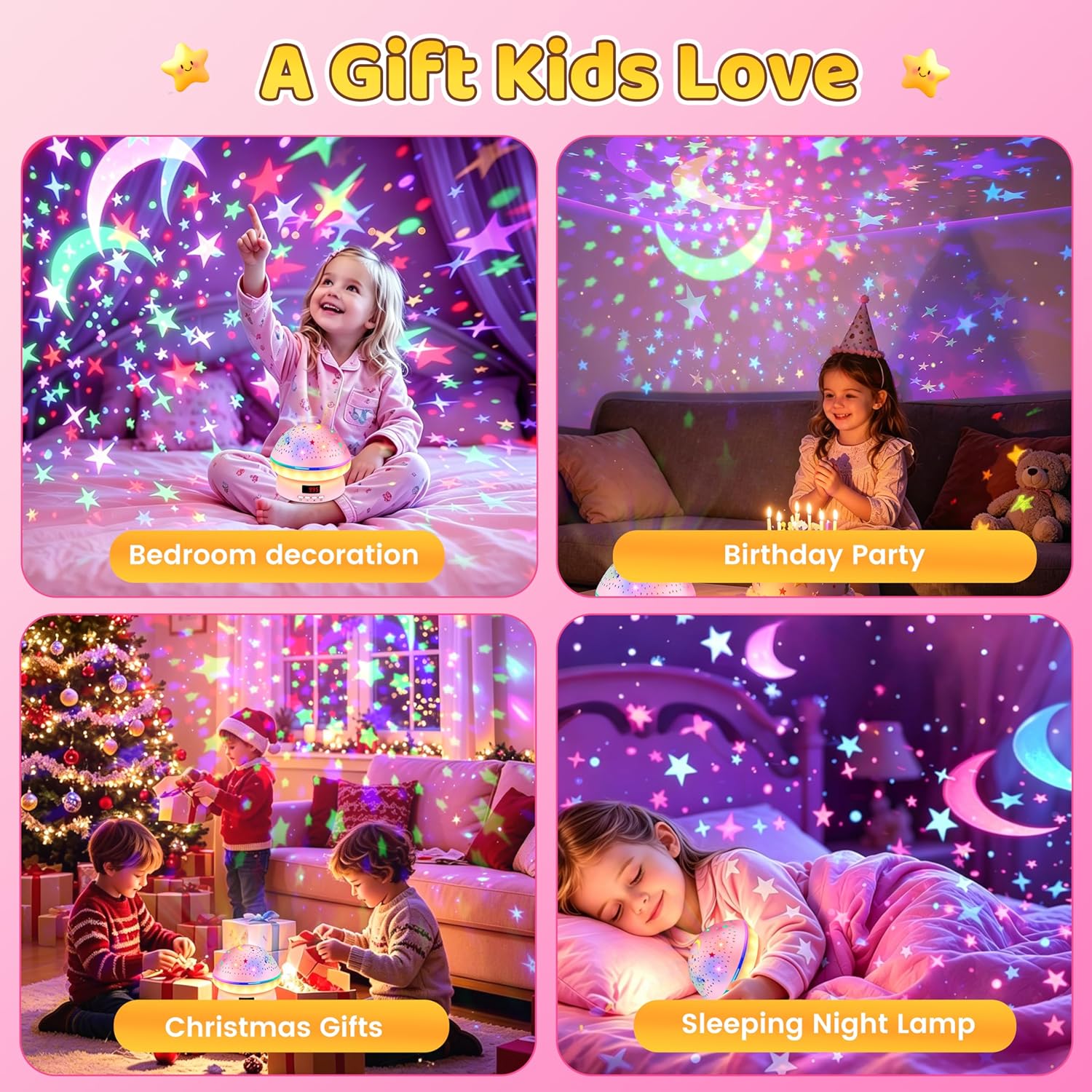 Thumbnail 5 de DQMOON Star Projector Night Light for Kids