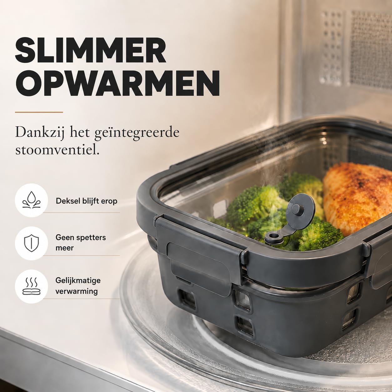 Thumbnail 3 de Dalena Home mealprep-bakjes van borosilicaatglas, 3 × 1020 ml met glazen deksel