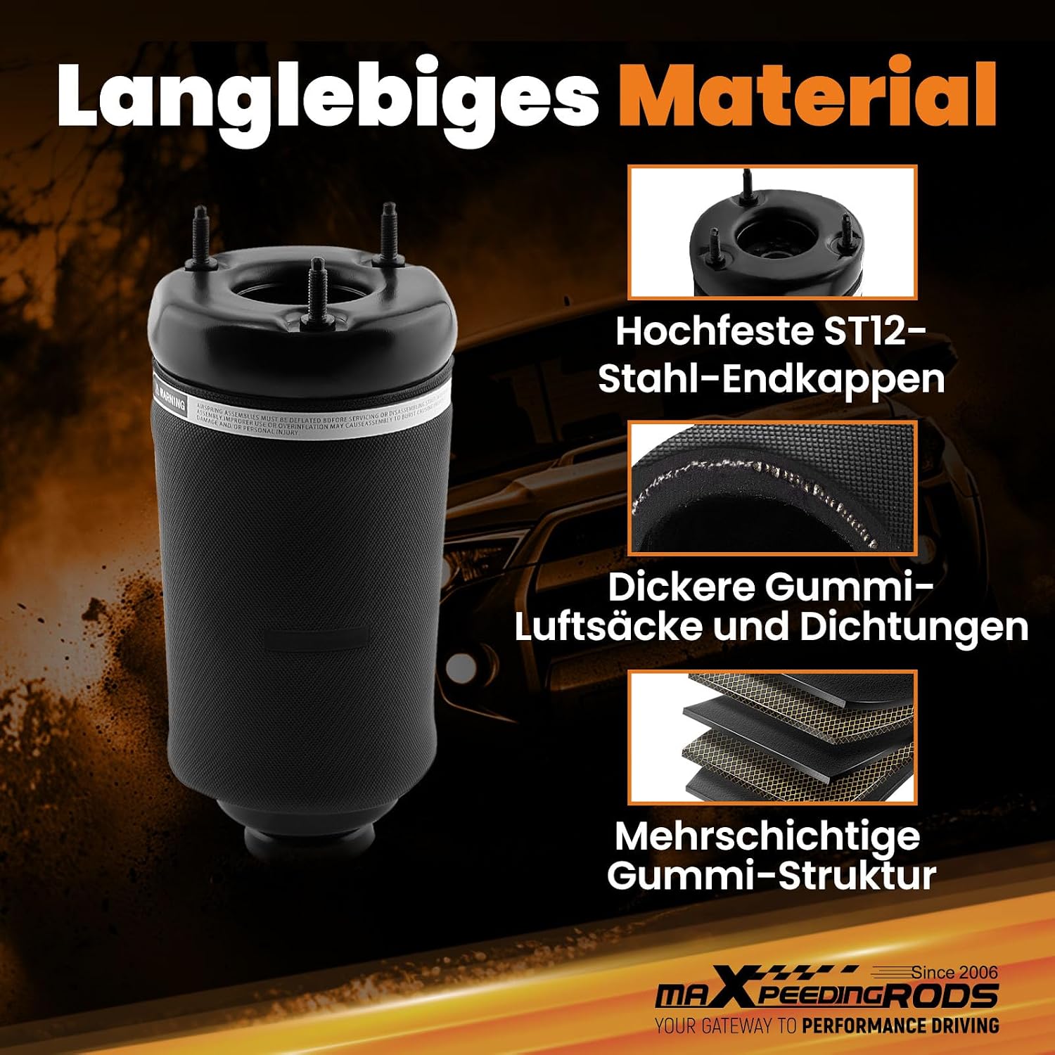 Thumbnail 1 de maXpeedingrods Airmatic Luftfederung vorne für W164/X164 – Zwei Front-Luftfedern im Set