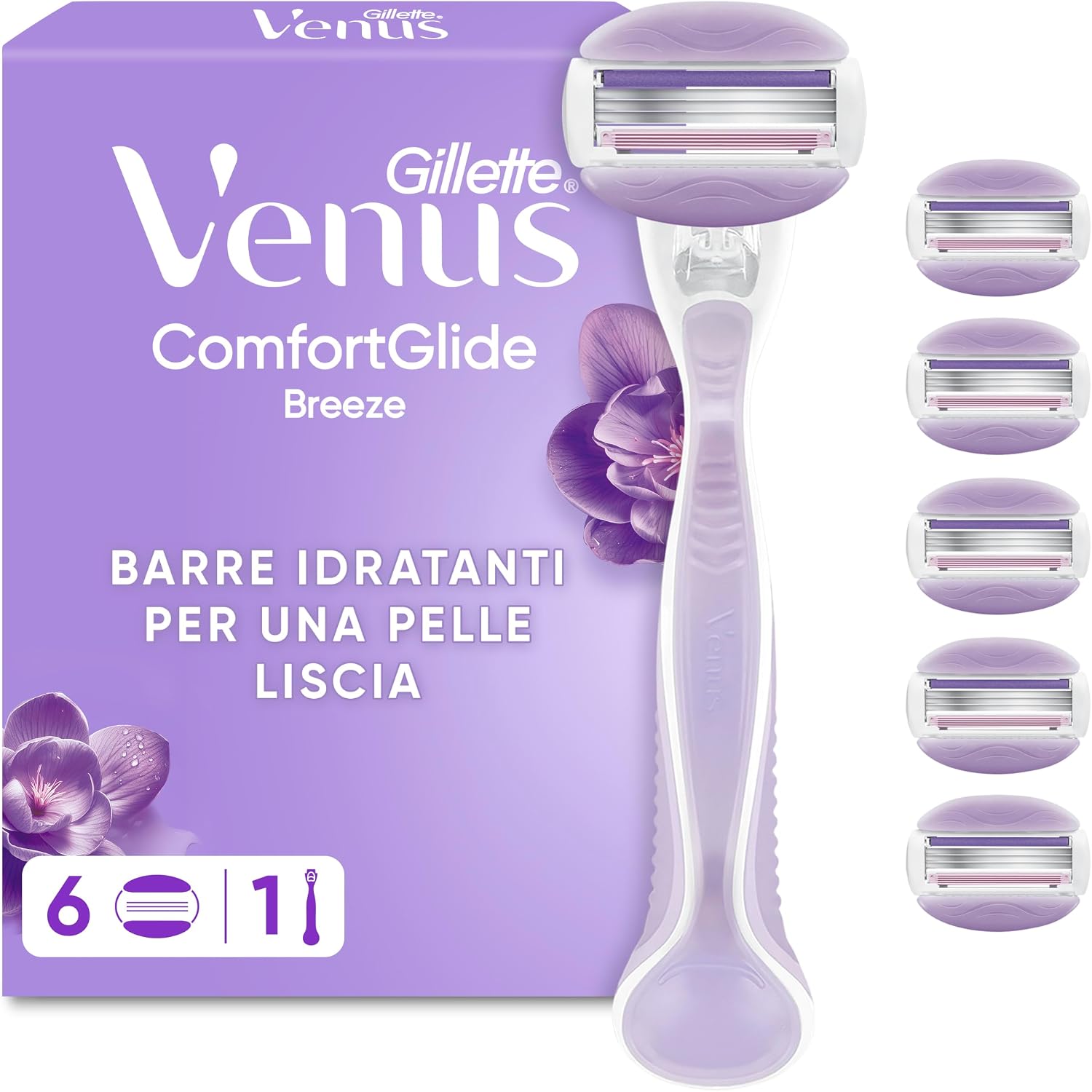 Detalle de Gillette Venus ComfortGlide Breeze 6 lamette rasoio 🪒