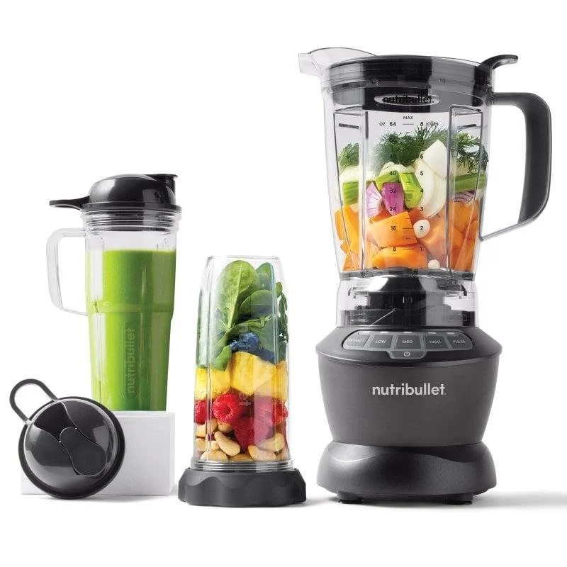 Detalle de Nutribullet Full Size Combo: Batidora de Vaso 1.8 L, 1200 W en Gris Oscuro