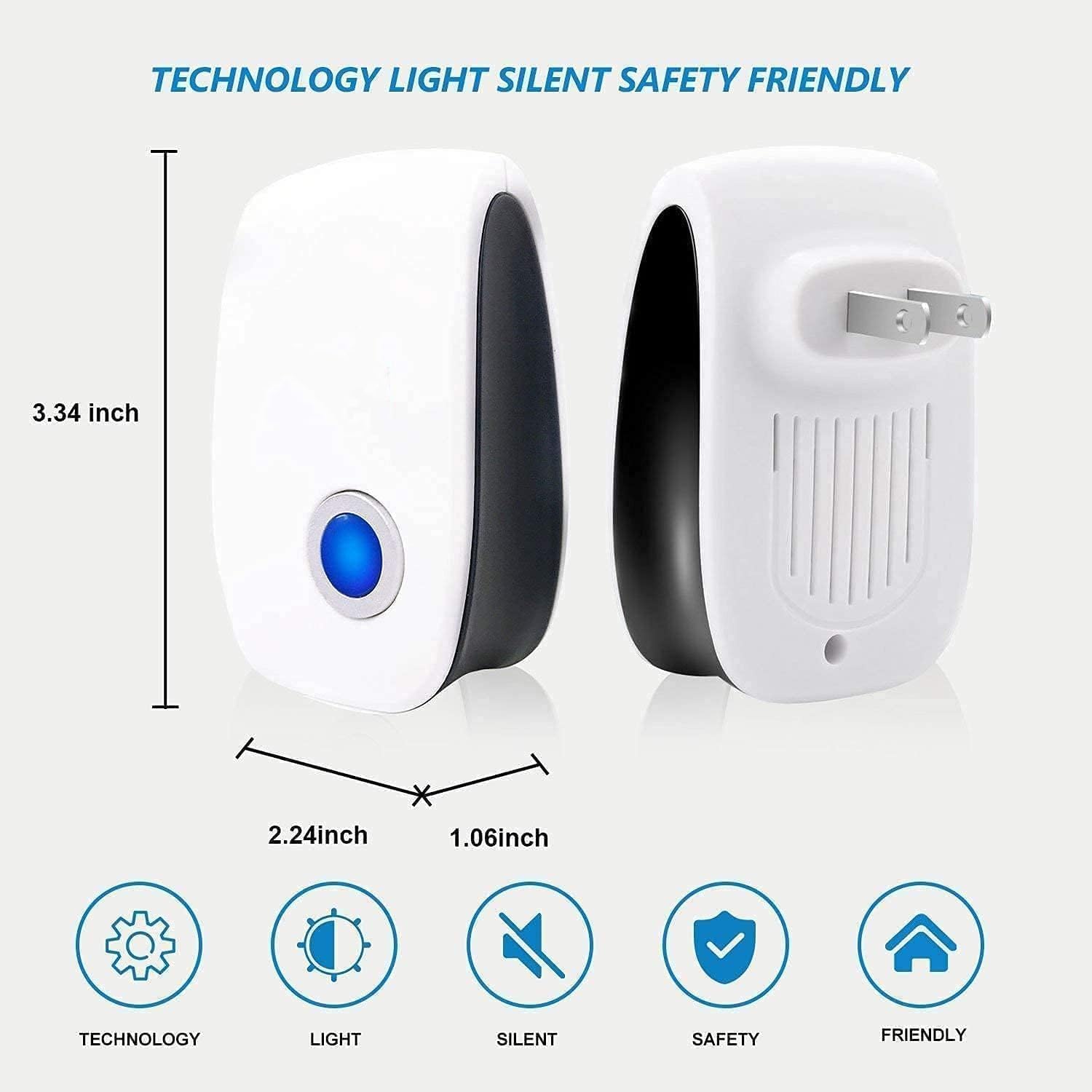 Detalle de Vogholic Ultrasonic Pest Repellers, 6-Pack, Plug-In Indoor Pest Control