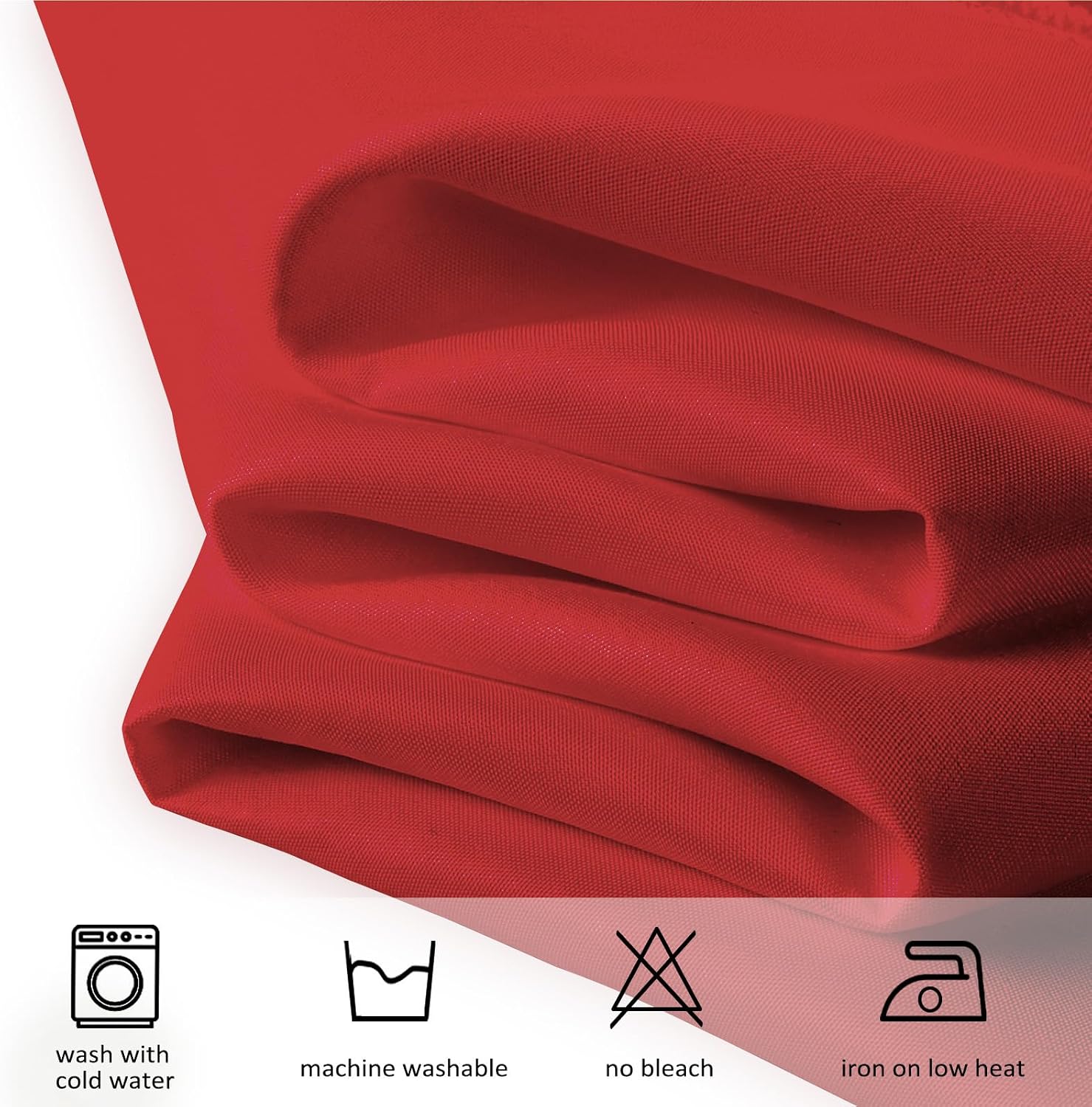 Detalle de pepmily 8-Pack Red Rectangle Tablecloths (60x126 Inch) for 8-Foot Tables