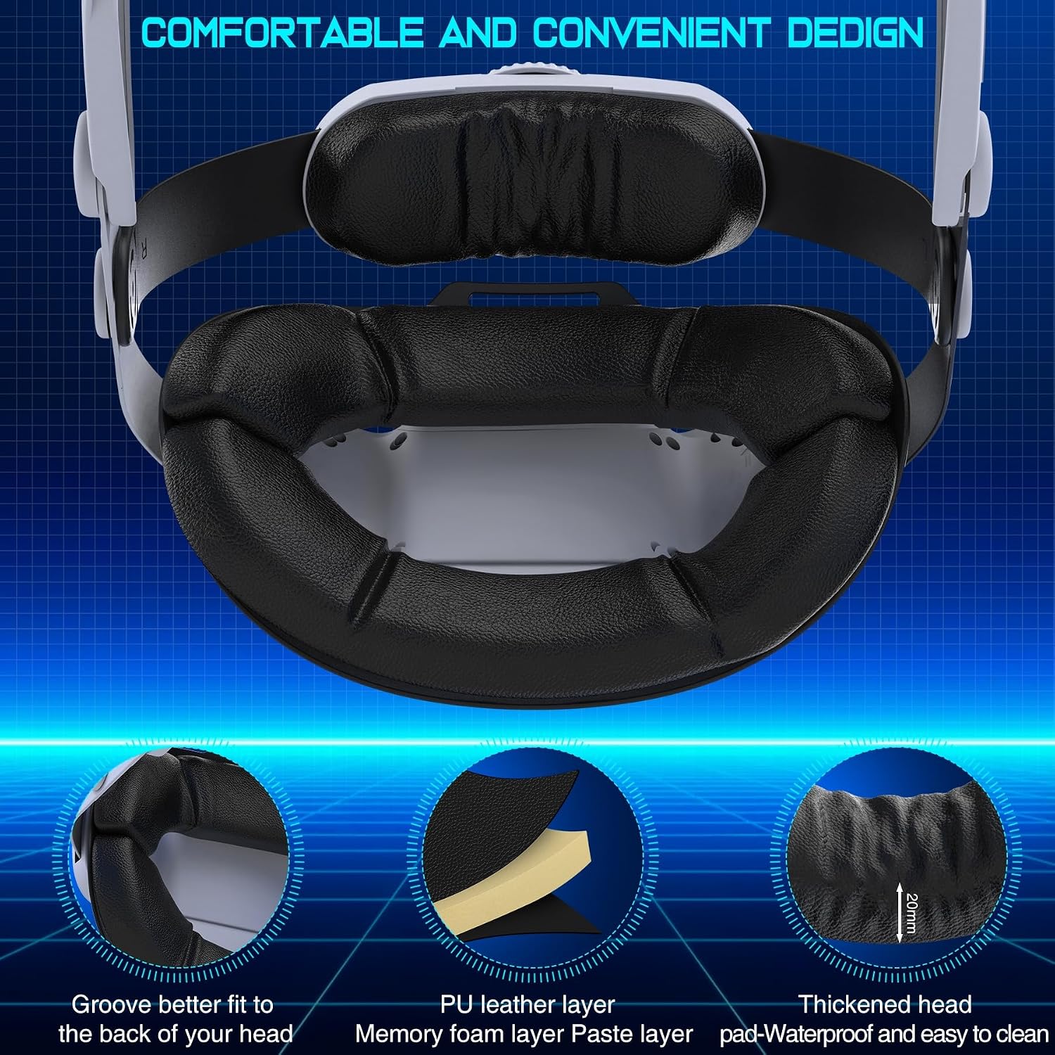 Thumbnail 2 de Comfort Head Strap 35in² Cushion for Quest