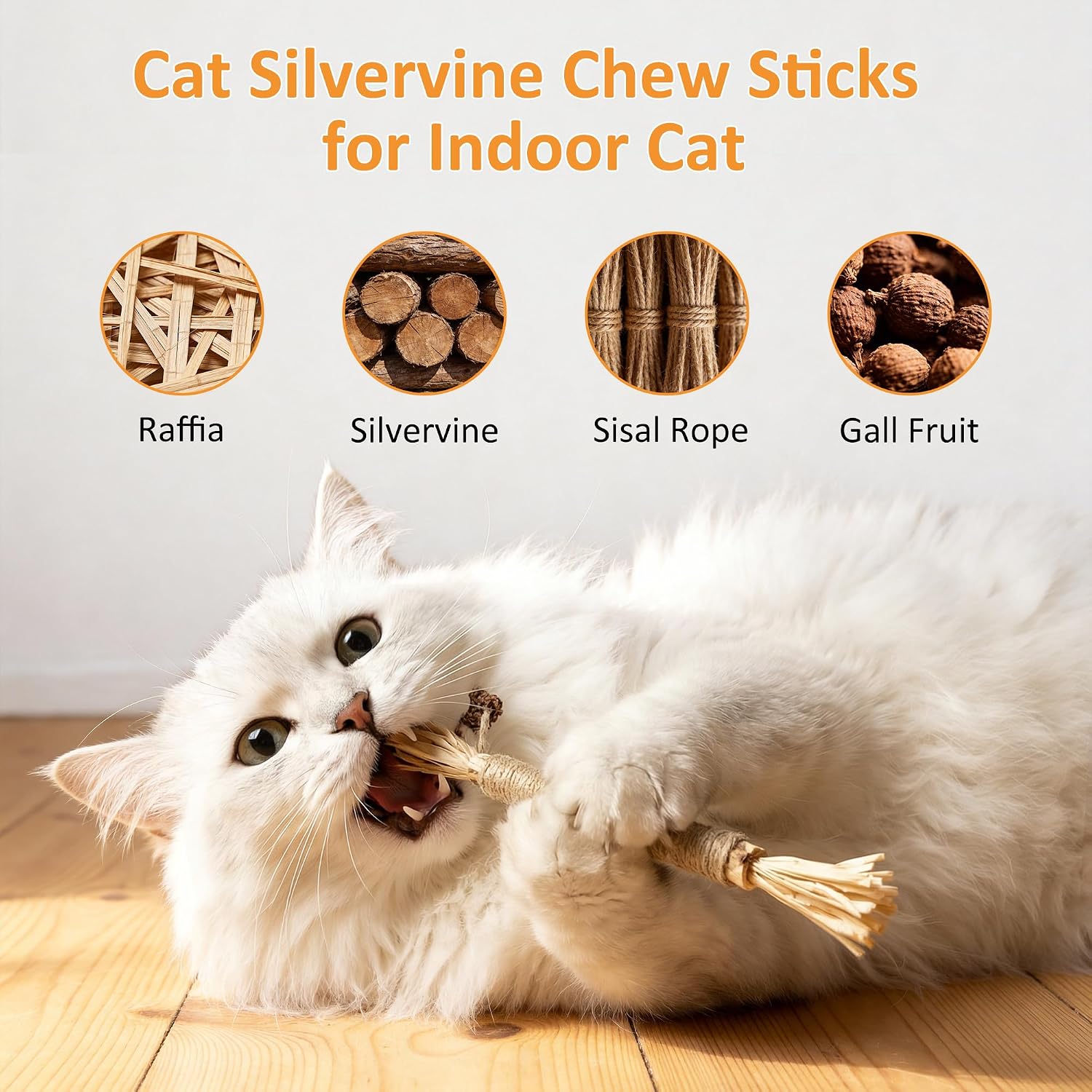 Detalle de Uyubao Cat Chew Toy Set with Silvervine