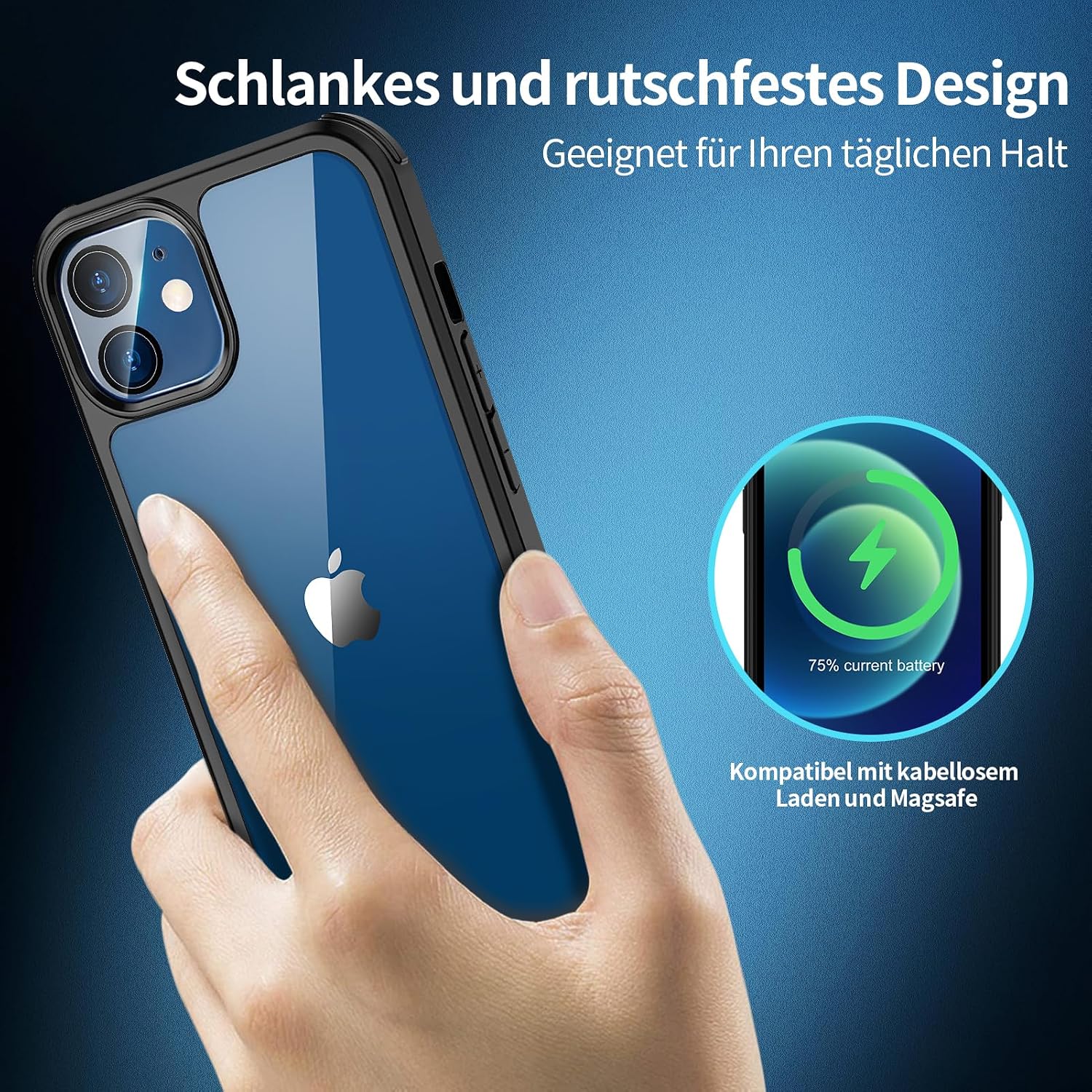 Thumbnail 6 de seacosmo iPhone 12 Hülle 360° Schutz Schwarz