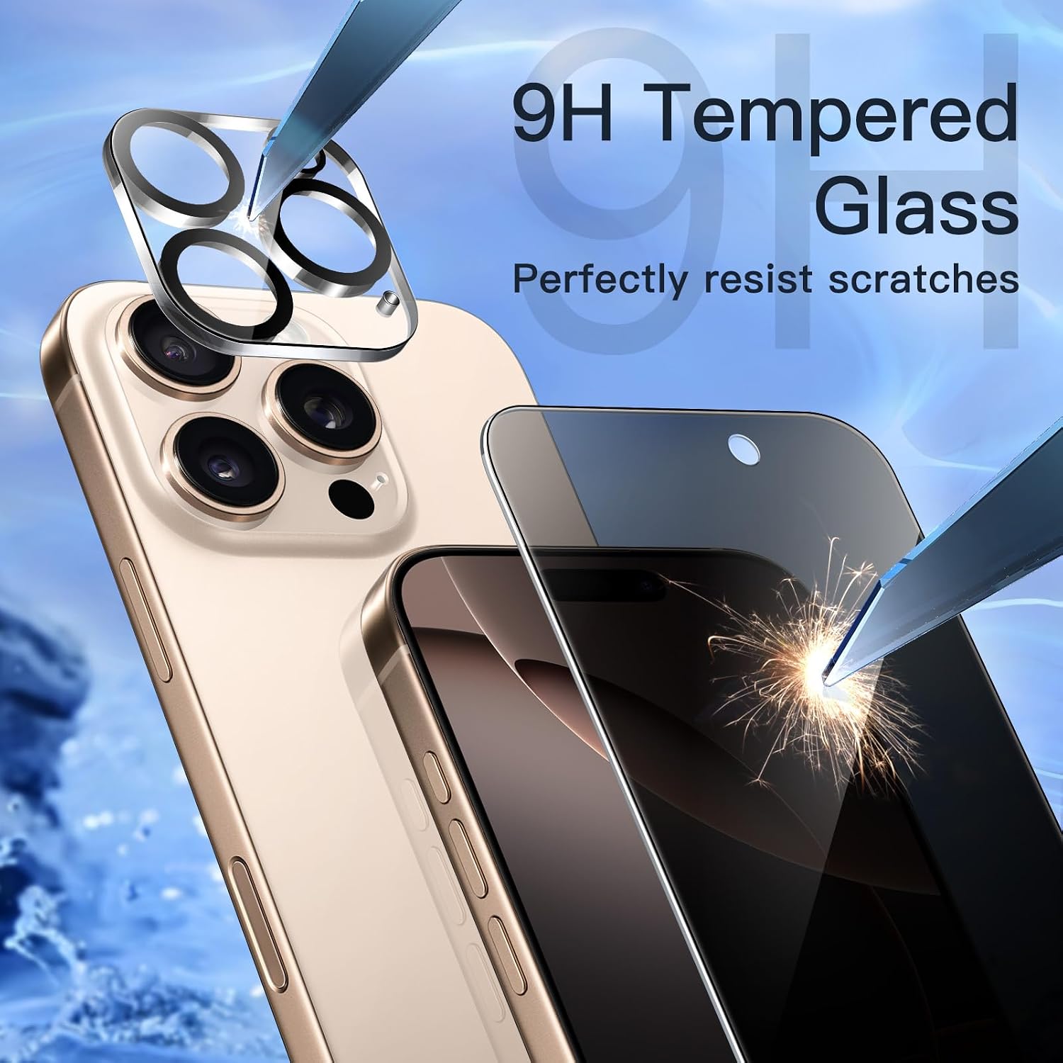 Thumbnail 4 de JETech Sichtschutz fürs iPhone 16 Pro Max 6,9 Zoll