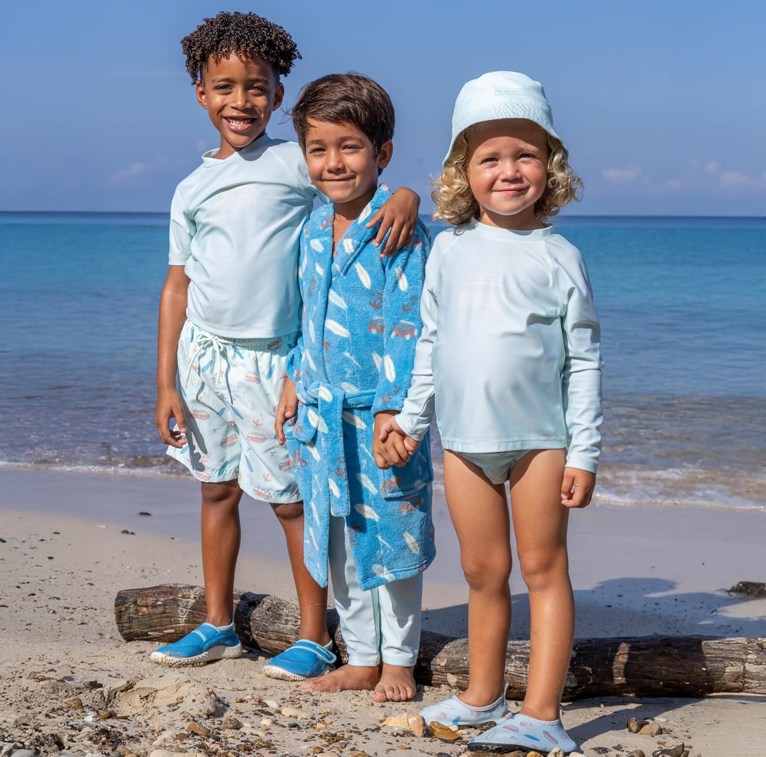 Detalle de Playshoes Zweiteiler Lang Set di Rash Guard Bambini e Ragazzi – UPF 50+ e asciugatura rapida