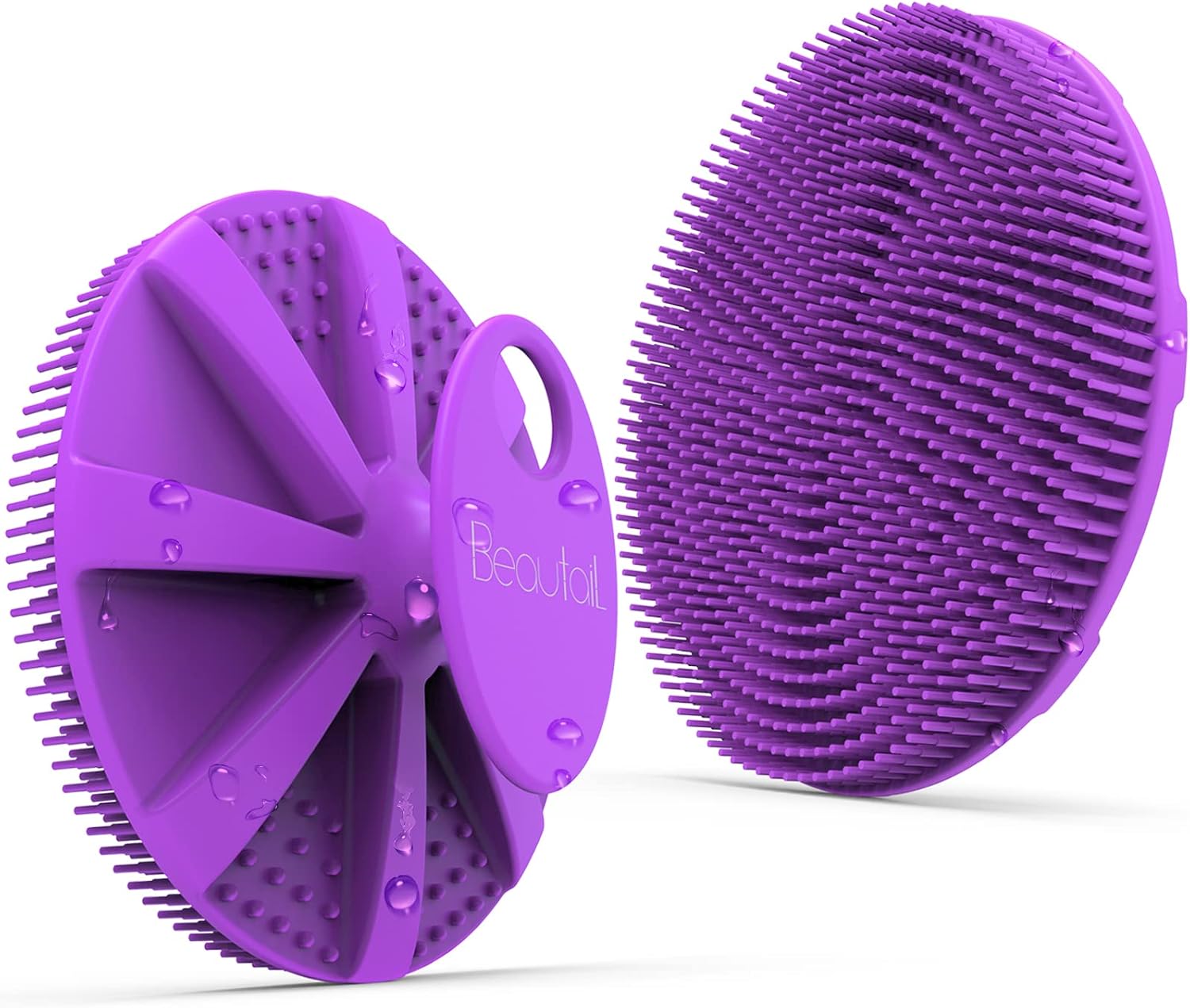 BEAUTAIL Silicone Body Scrubber, Purple