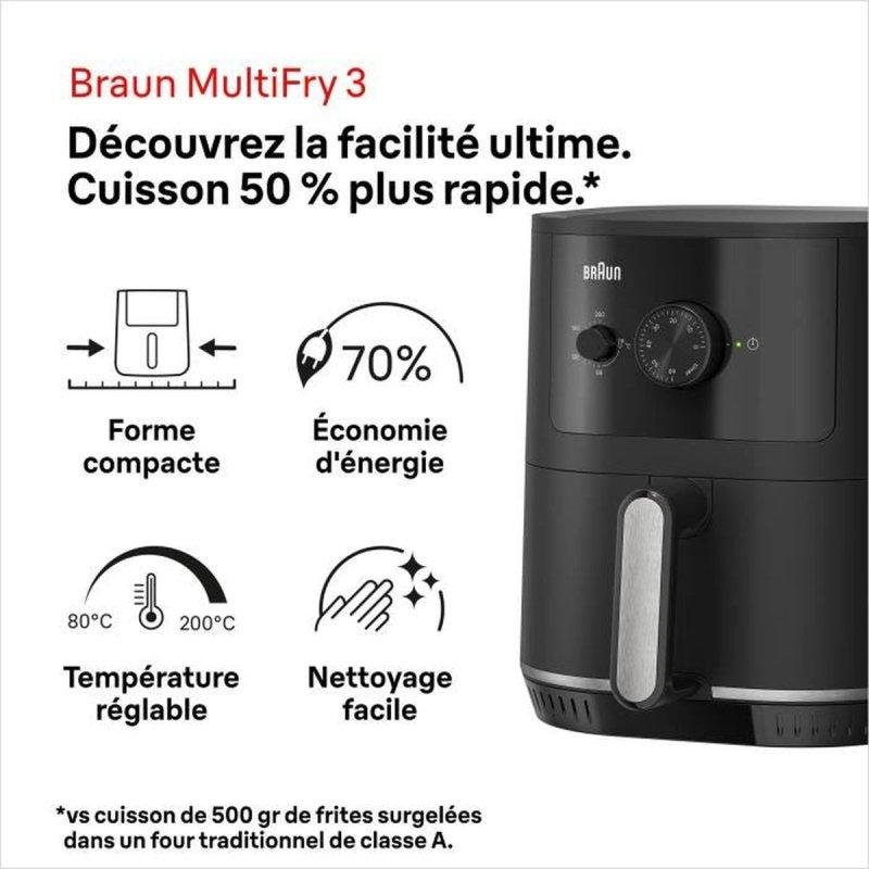 Detalle de Braun MultiFry 3 HF3000 4,3 L: freidora de aire todo en uno para cocinar sin aceite